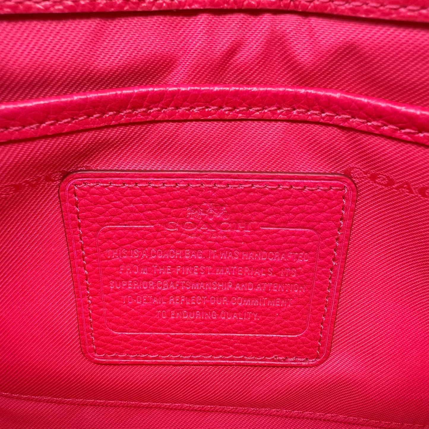 Pebbled Leather Crosstown Crossbody Designer By Coach, Size: Medium