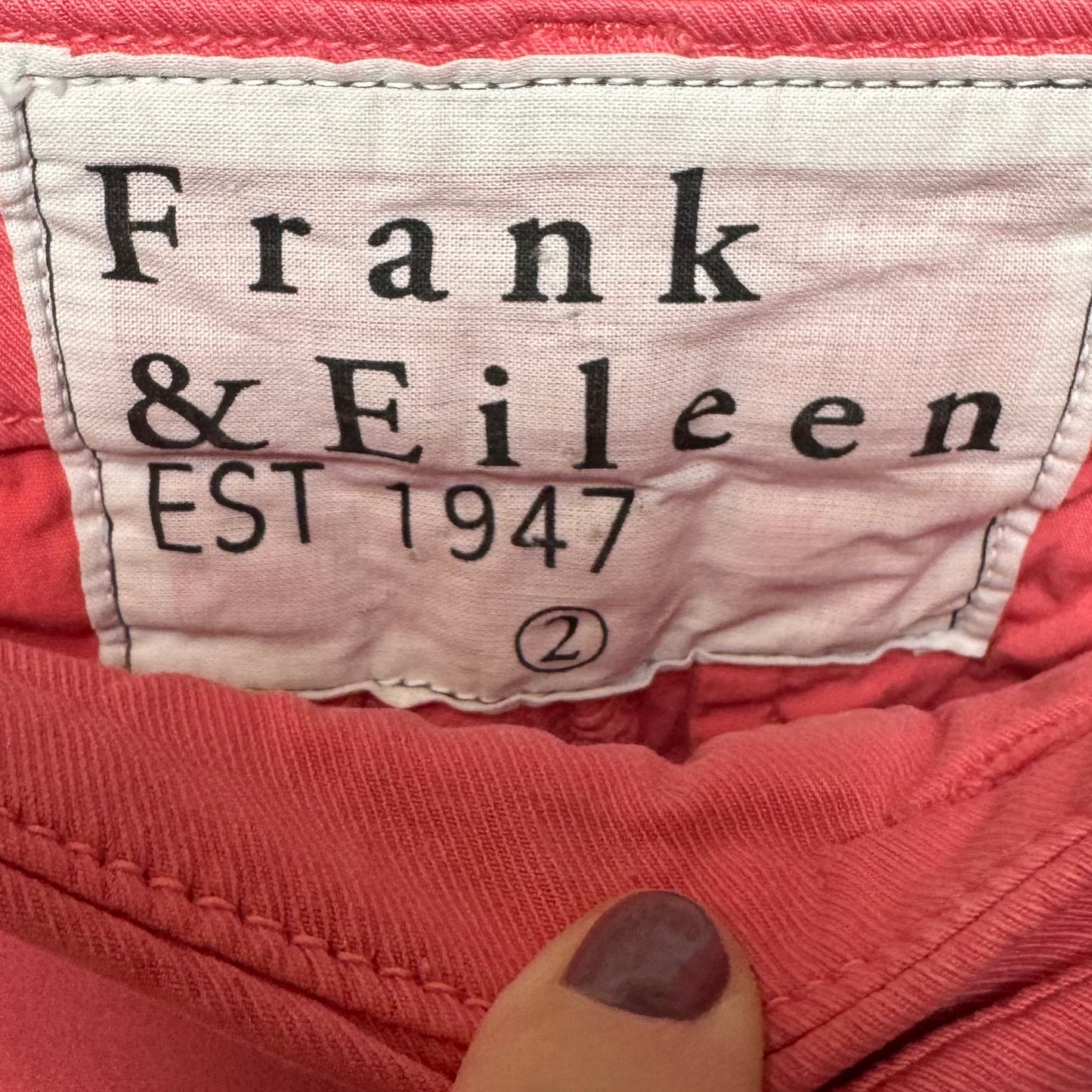 Pants Chinos & Khakis By Frank And Eileen In Coral, Size: 2