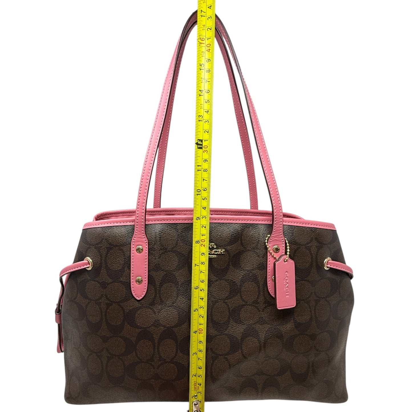 Signature Drawstring Carryall Designer By Coach, Size: Medium