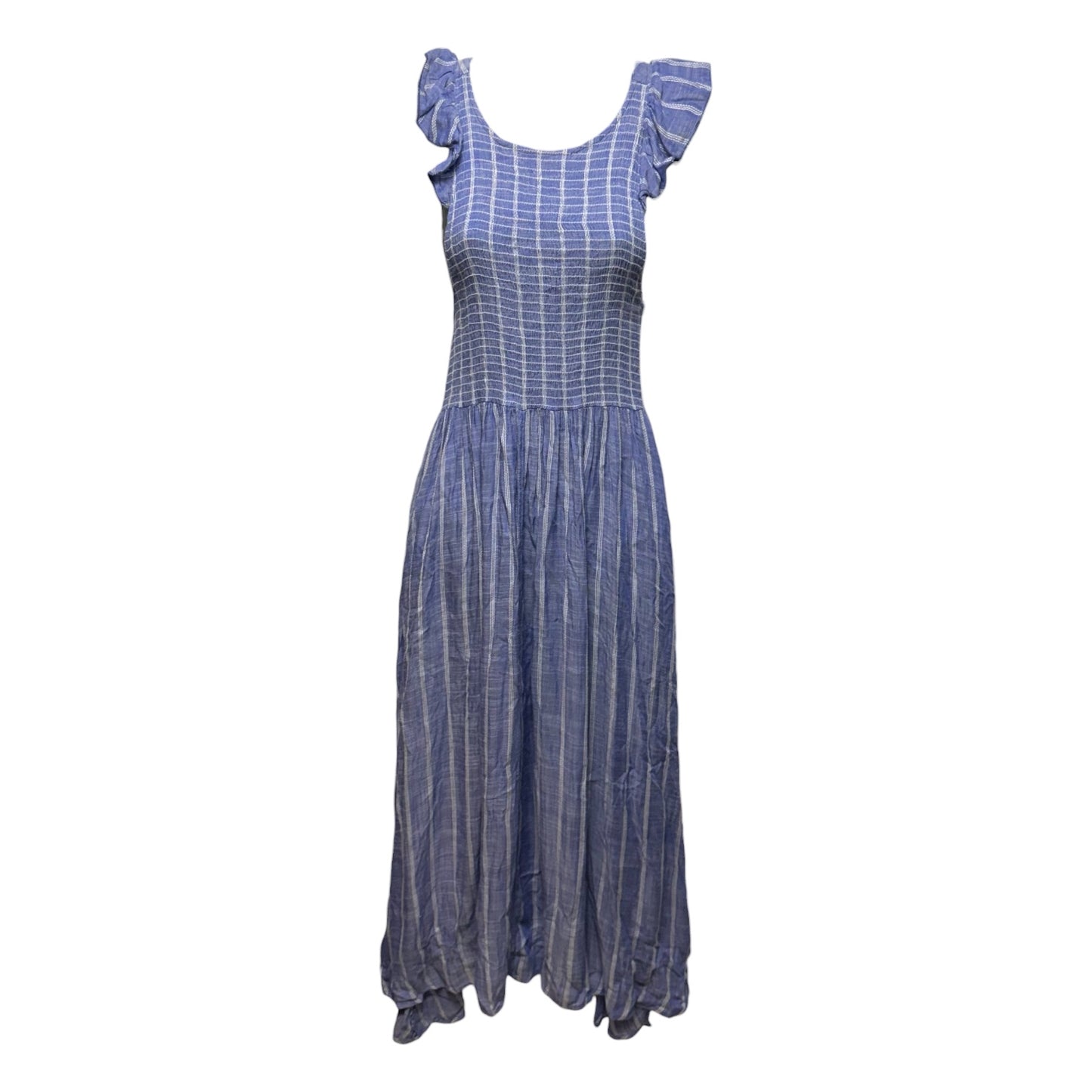 Chambray Butterflies Maxi Dress By Free People In Striped Pattern, Size: XS