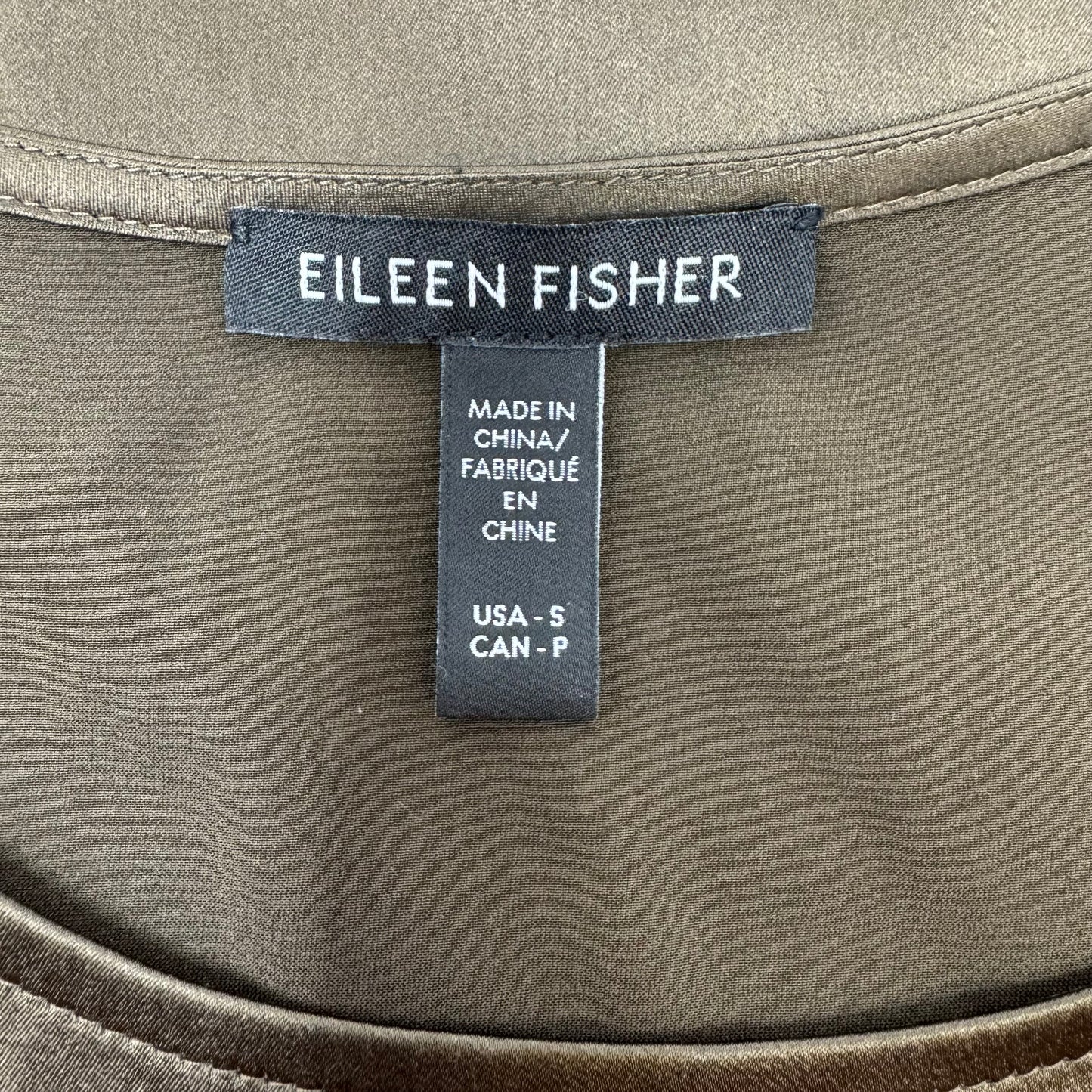 Silk Top Sleeveless By Eileen Fisher In Brown, Size: S