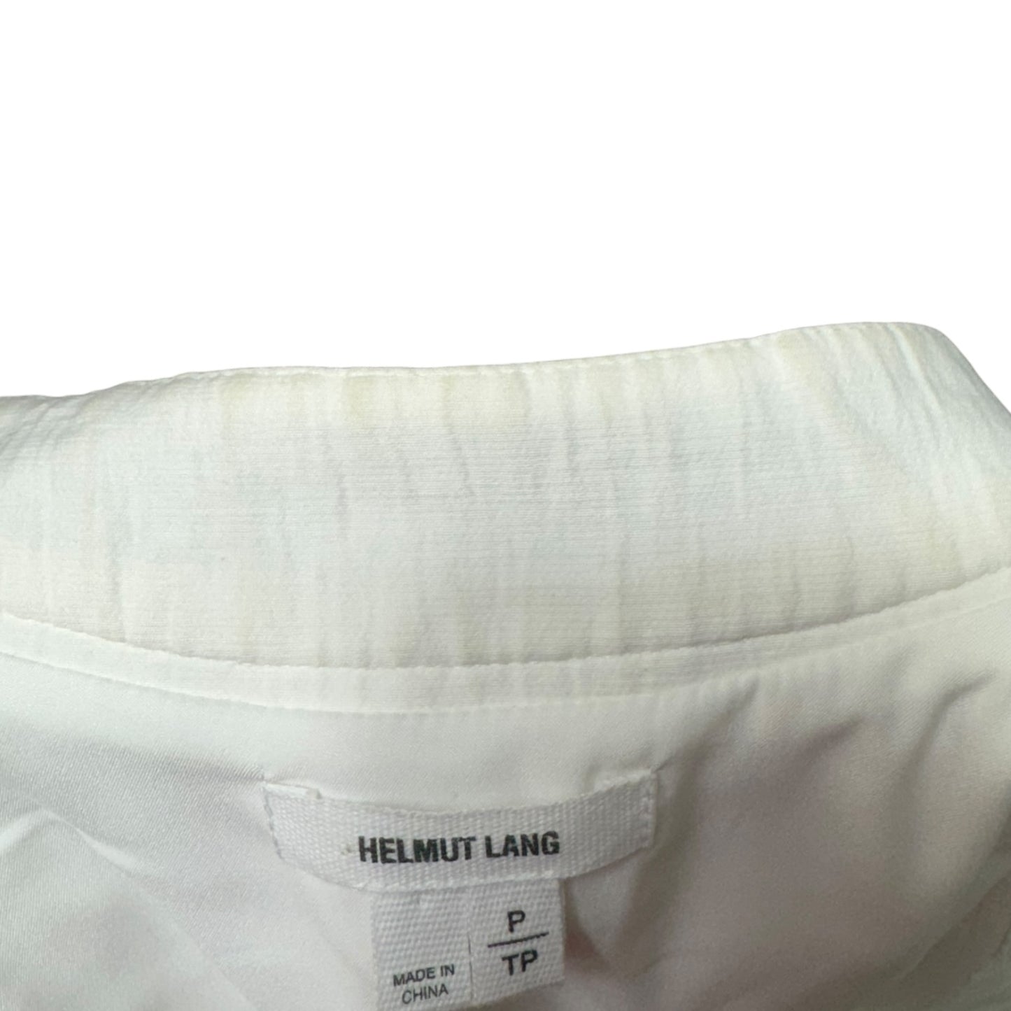 Leather Trim Belted Vest By Helmut Lang In White, Size: XS/S