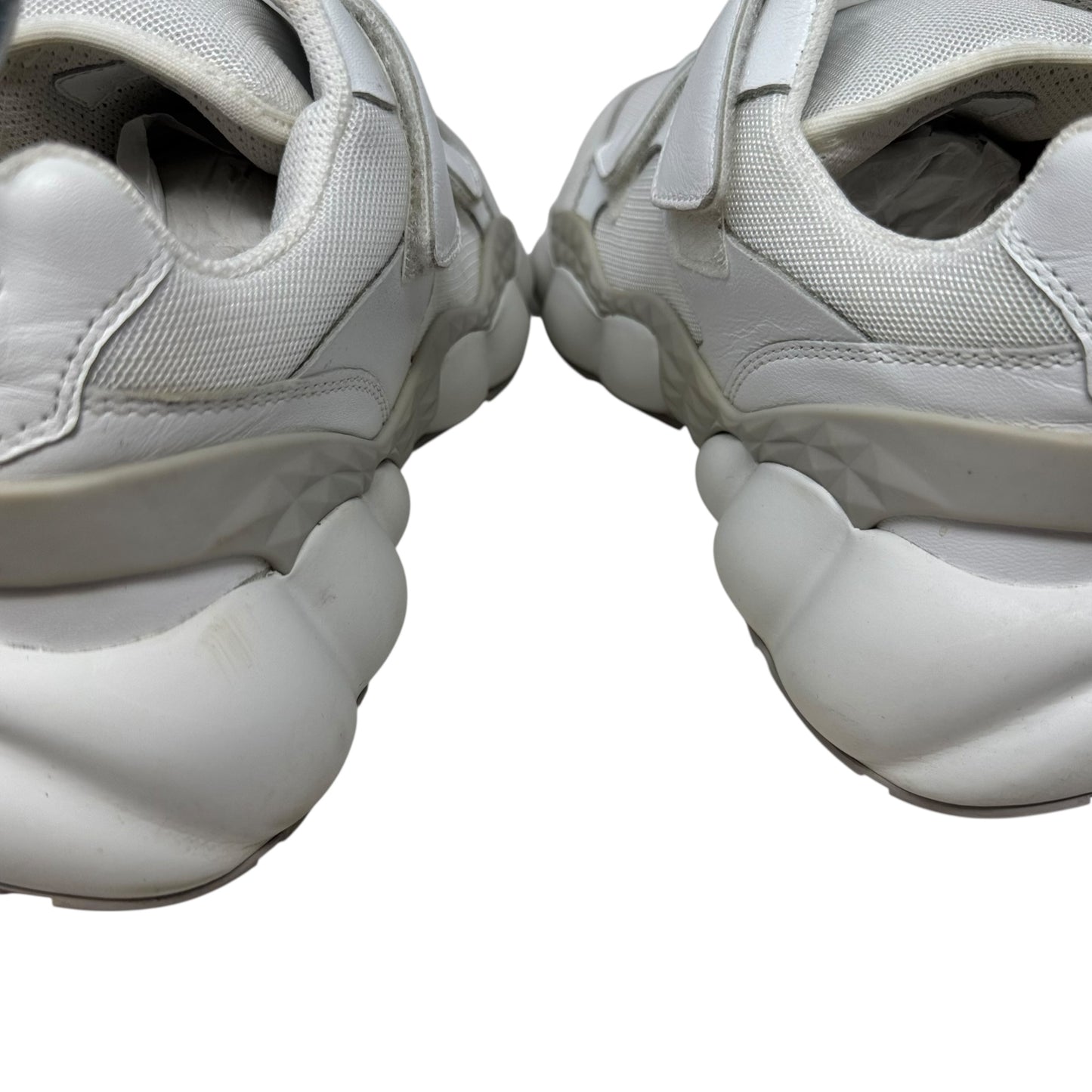 Himmel Low Top Velcro Sneakers Shoes Luxury Designer By Mcm In White, Size: 8 (38)