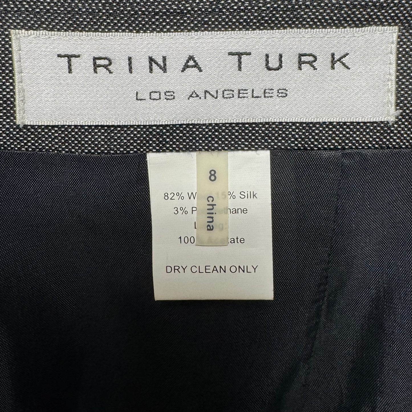 Wool and Silk Skirt Mini & Short By Trina Turk In Grey, Size: 8