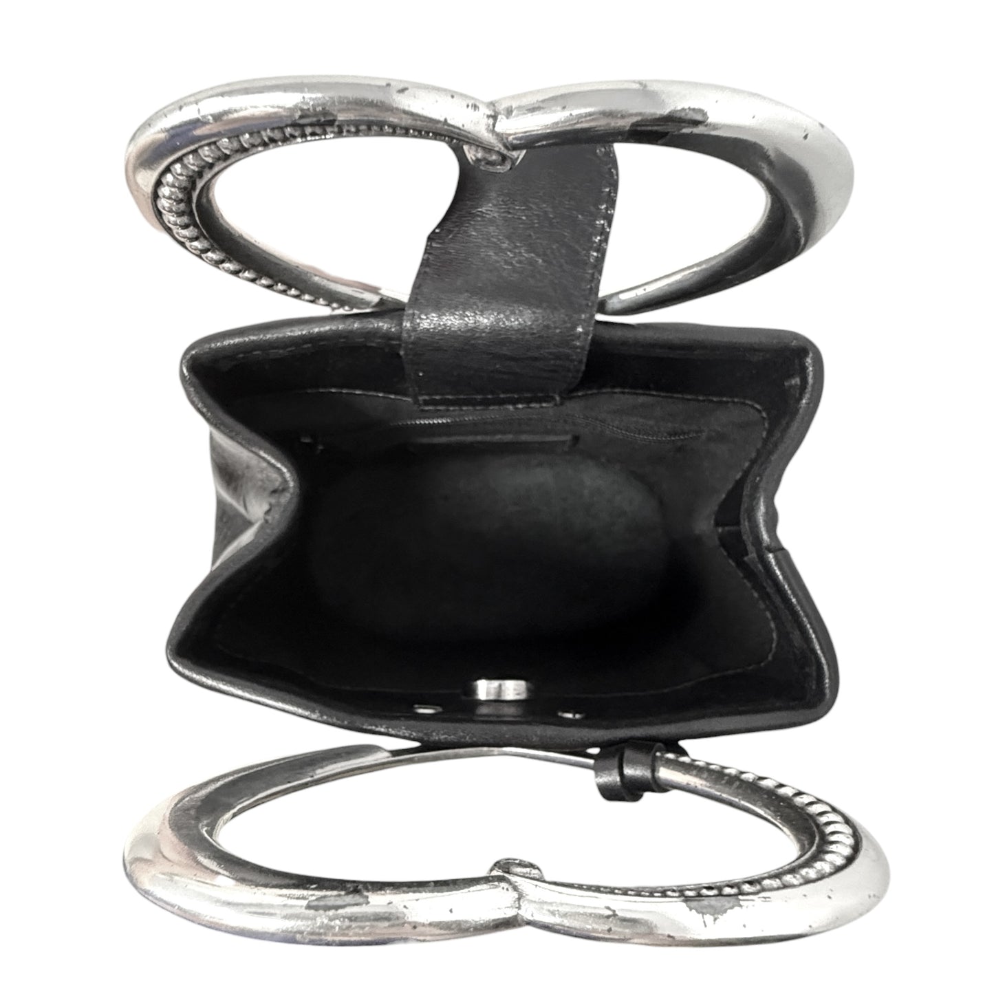 Vintage Retired Brighton Sweetheart Corazon Mini Bucket Bag By Brighton In Croc Embossed Leather, Size: Small