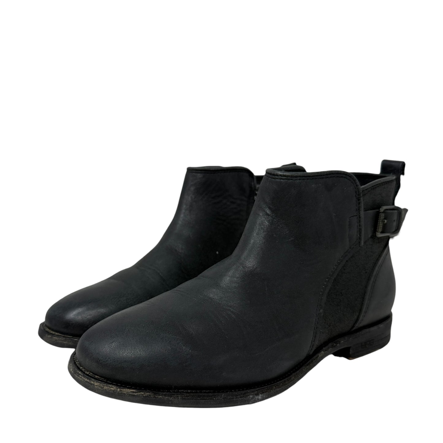 Demi Ankle Boots Designer By Ugg In Black, Size: 5