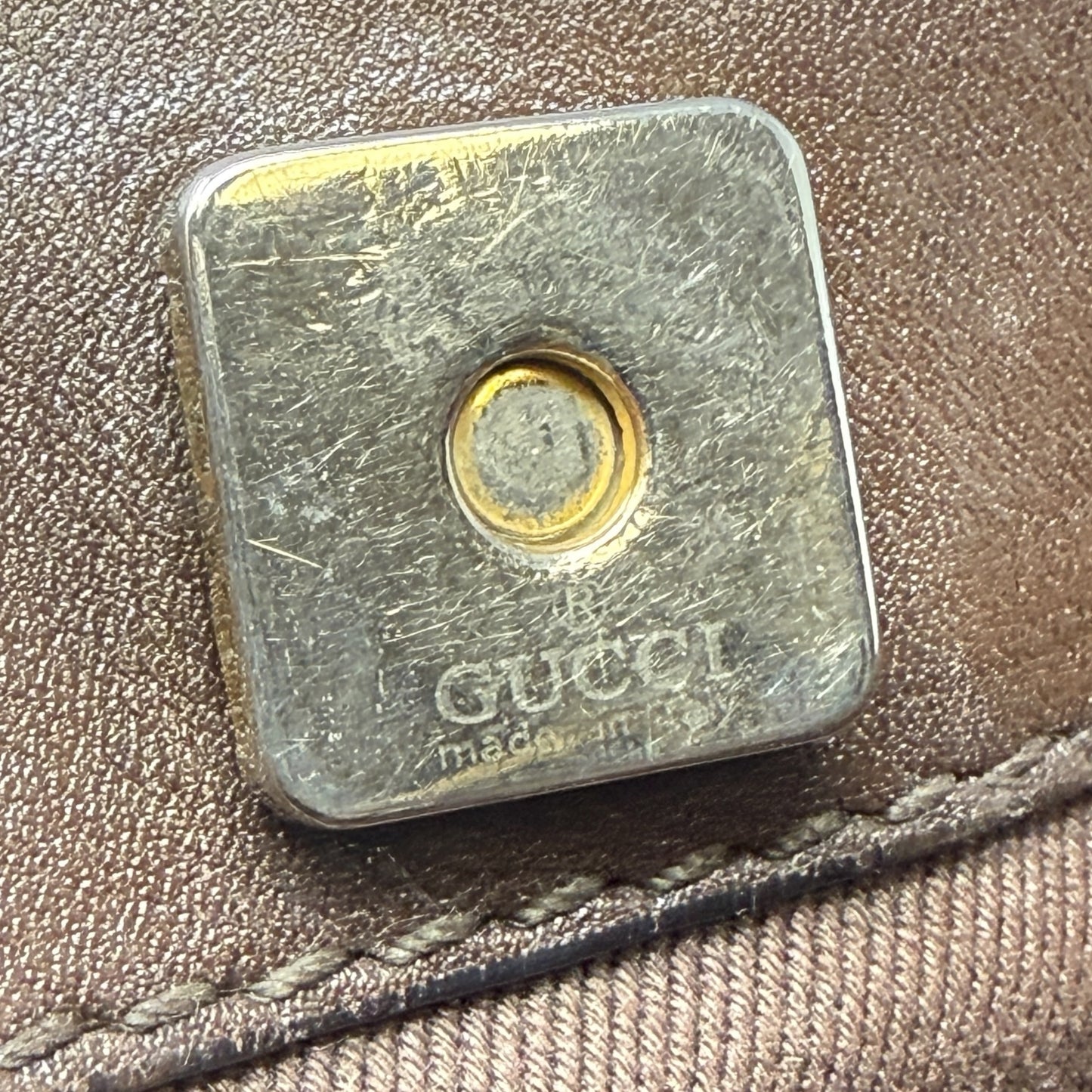 Vintage GG Monogram Canvas Braided Messenger Shoulder Bag  Luxury Designer By Gucci, Size: Medium