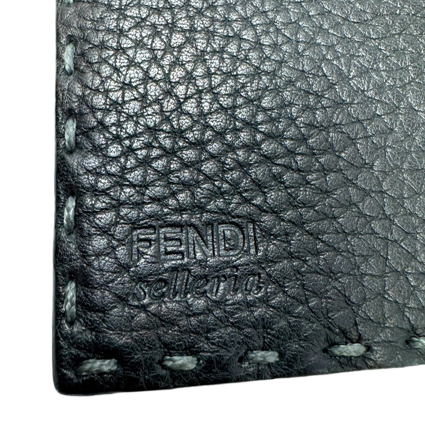 Selleria Cuoio Romano Leather Continental Wallet Luxury Designer By Fendi, In Gray Size: Large