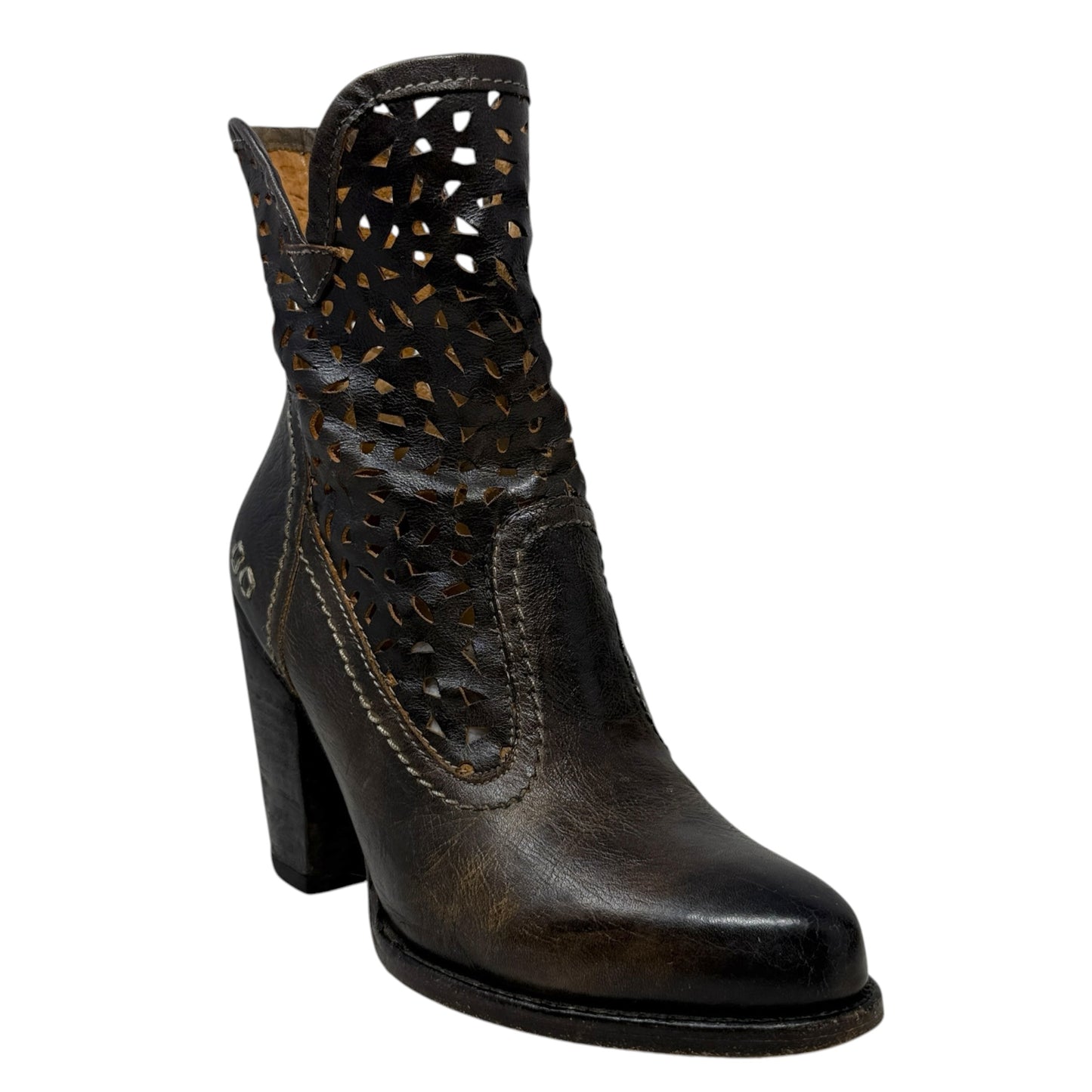 Irma Laser Cut Ankle Boots By Bed | Stu In Grey, Size: 7.5