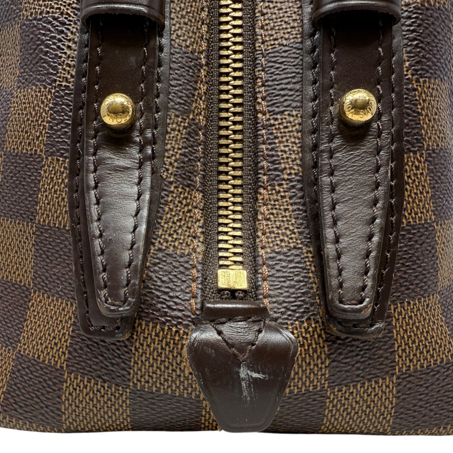 Cabas Rivington Tote In Damier Ebene Canvas Luxury Designer By Louis Vuitton, Size: Large