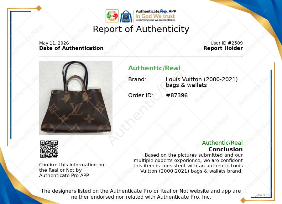 2022 On The Go Tote MM In Giant Monogram Canvas Luxury Designer By Louis Vuitton, Size: Medium