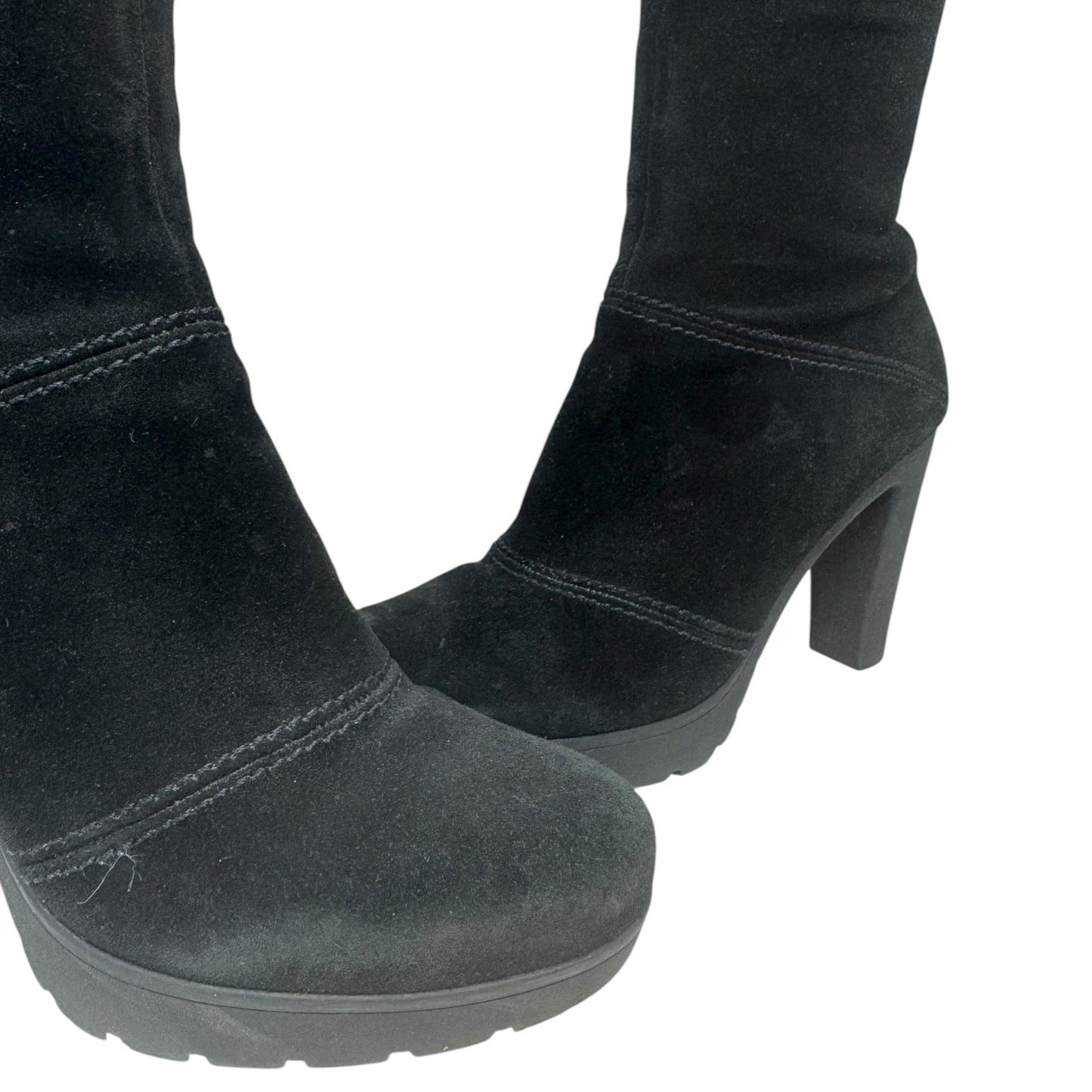 Dixie Waterproof Boots Mid-calf Heels By La Canadienne In Black, Size: 8