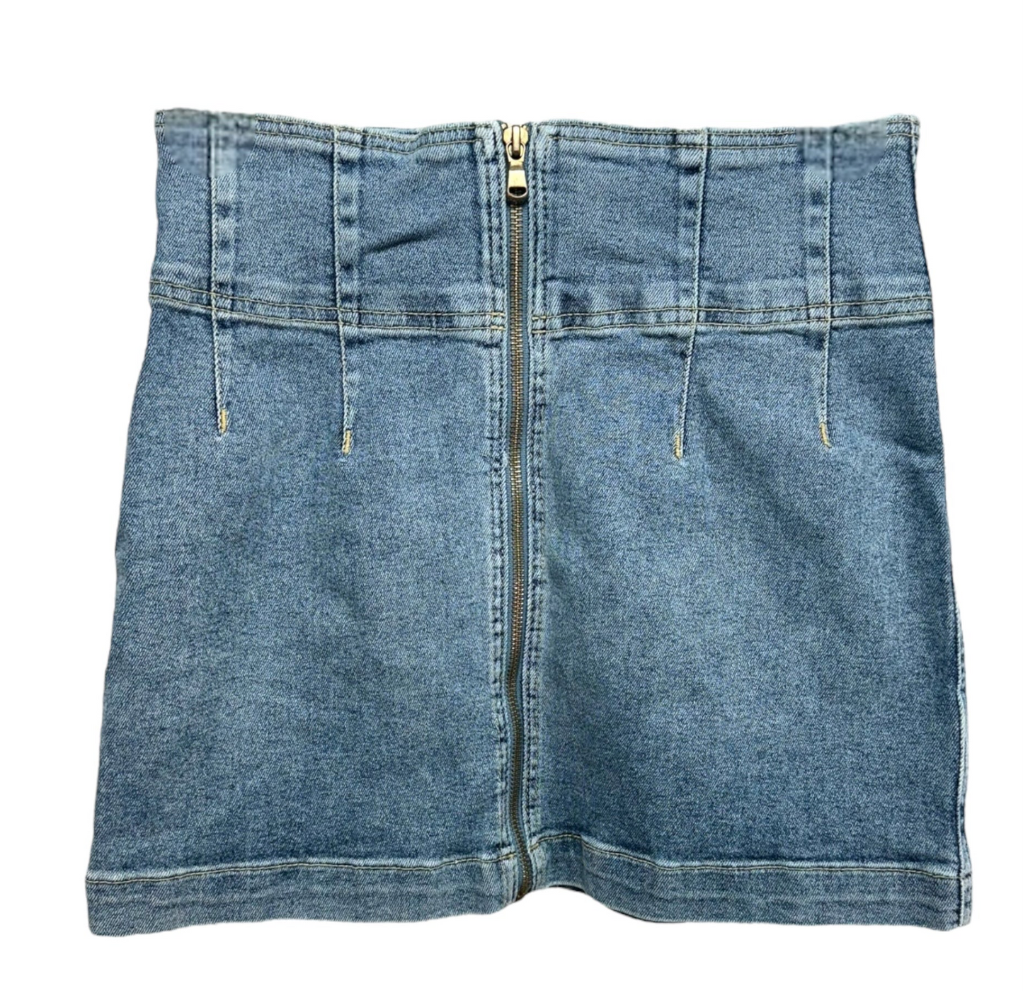 Virgo Mini Skirt By We The Free In Blue Denim, Size: 4