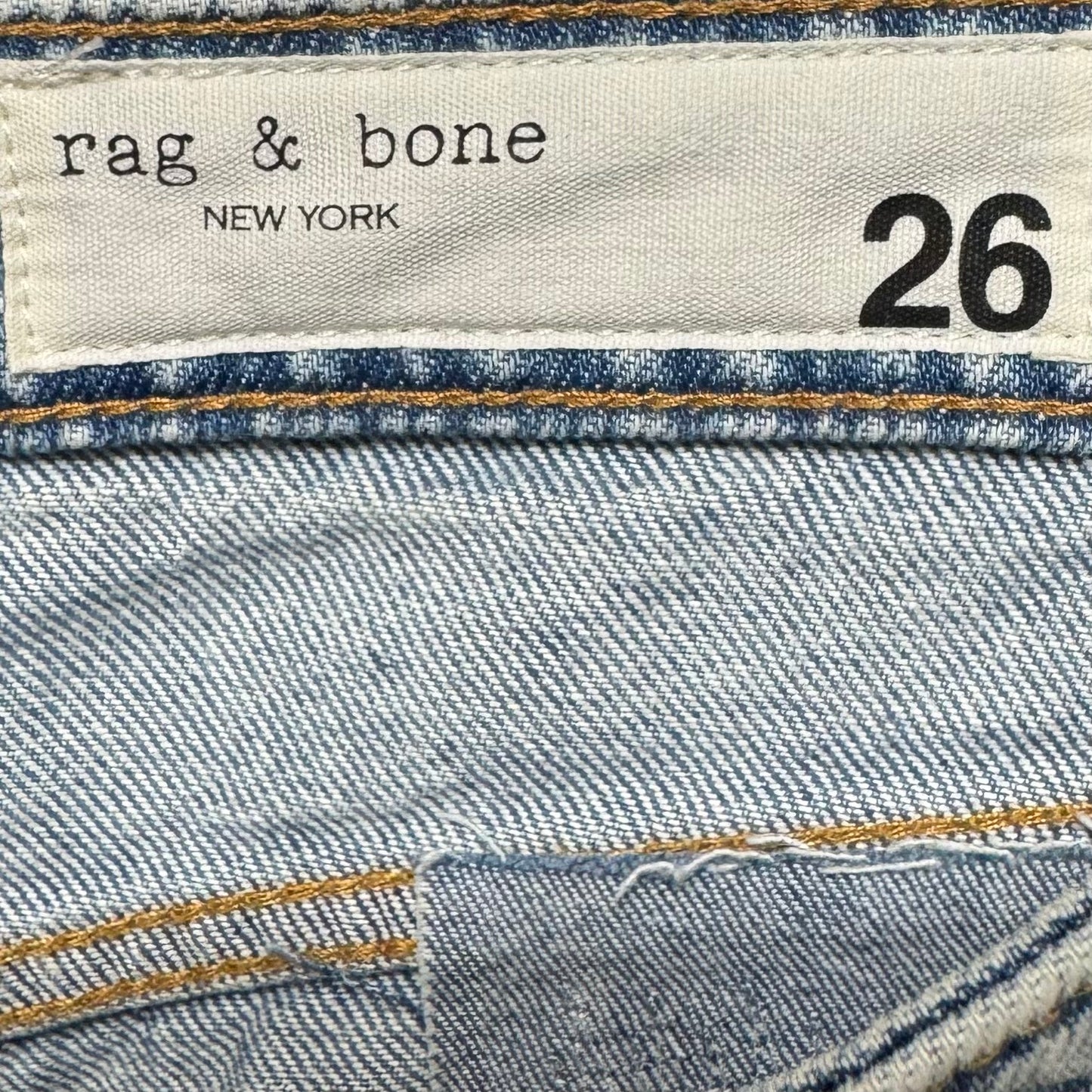 Alex High Rise Straight Jean By Rag And Bone In Blue Denim, Size: 2/26
