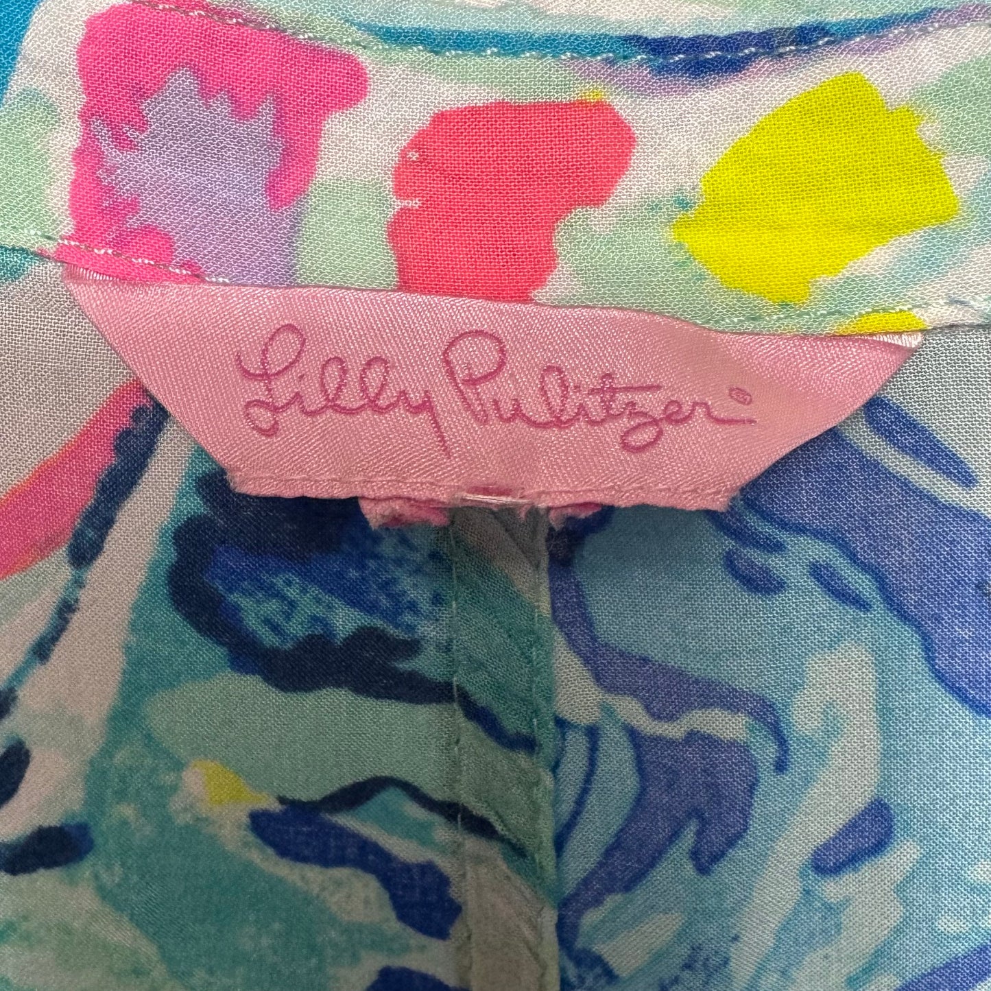 Emerald Beach Cover-Up Tunic Designer By Lilly Pulitzer In Nautical Print, Size: M/L ESTIMATED