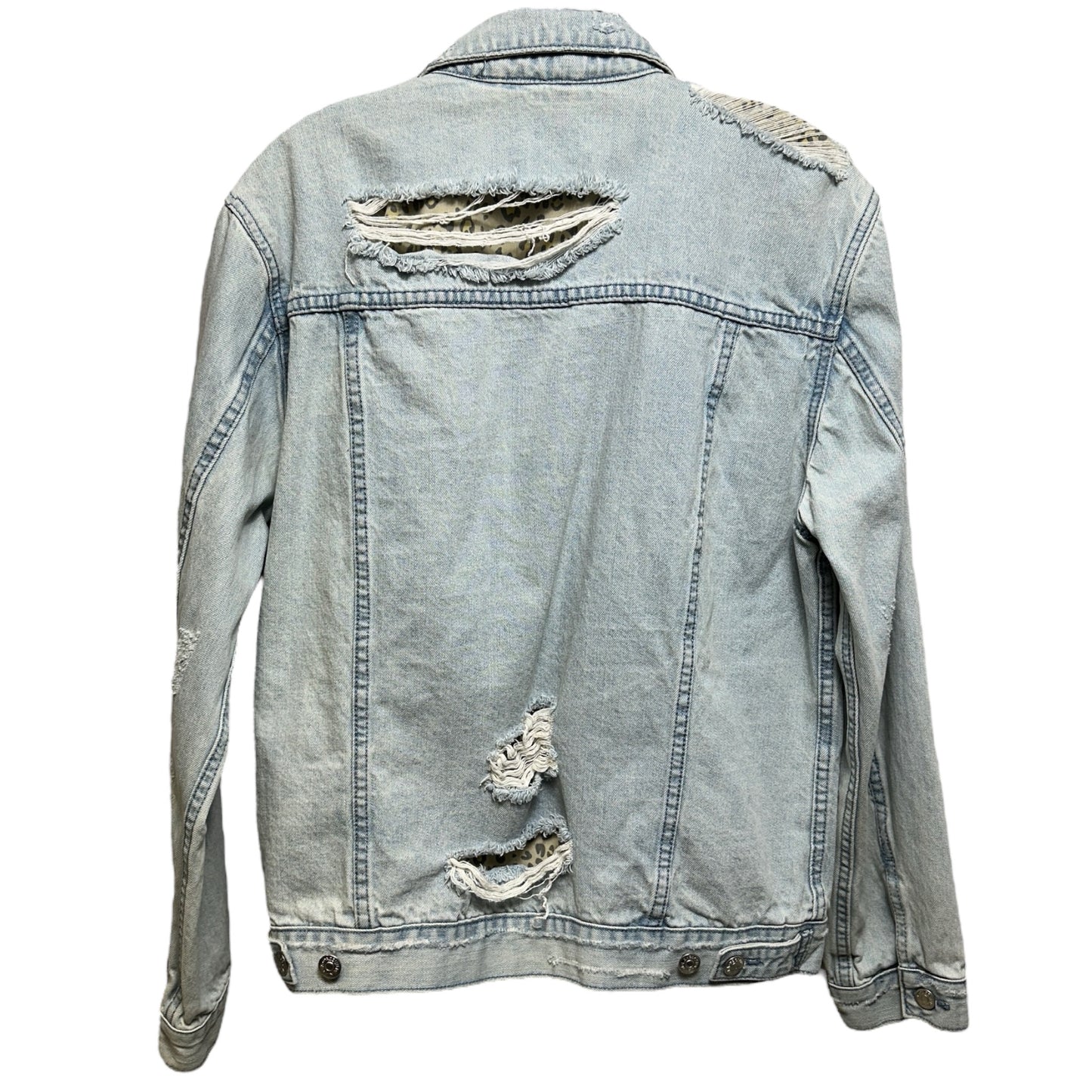 Classic Fit Destroyed Denim Jacket By Pacsun In Blue, Size: M