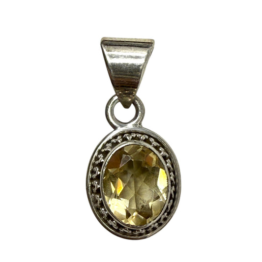 Citrine & Sterling Silver Pendant By Unknown Brand