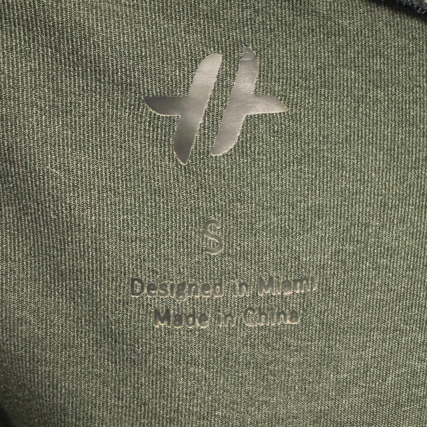 Athletic Top Long Sleeve Collar By forme power In Green, Size: S