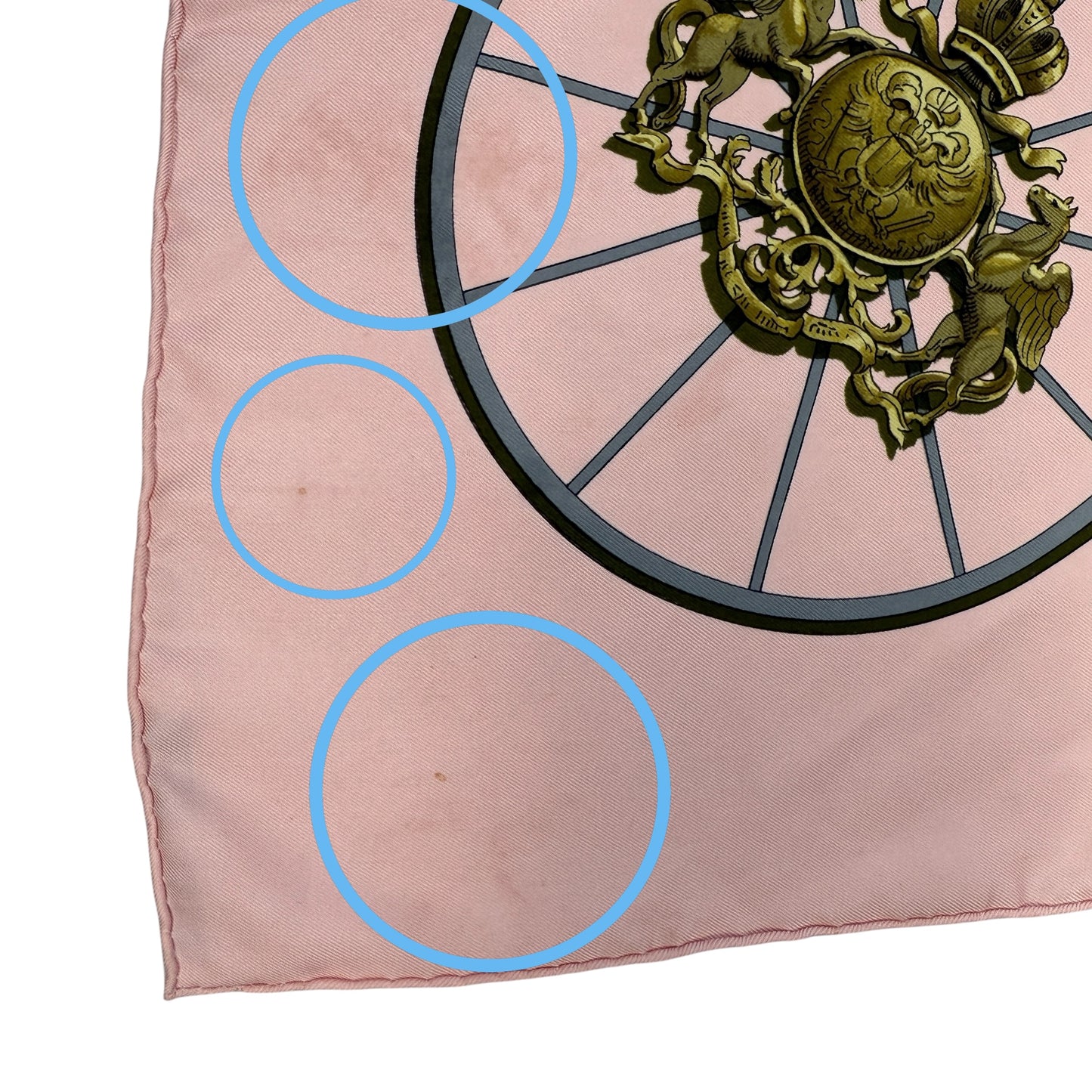 Vintage Carre 90 Philippe Ledoux “Springs“ Horse-Drawn Carriage Motif Silk Scarf Luxury Designer By Hermes