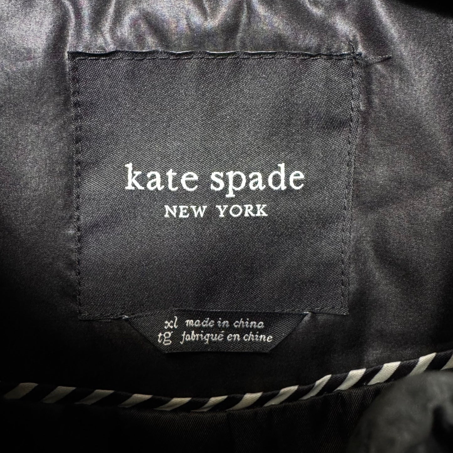 Quilted Vest Designer By Kate Spade In Black, Size: XL