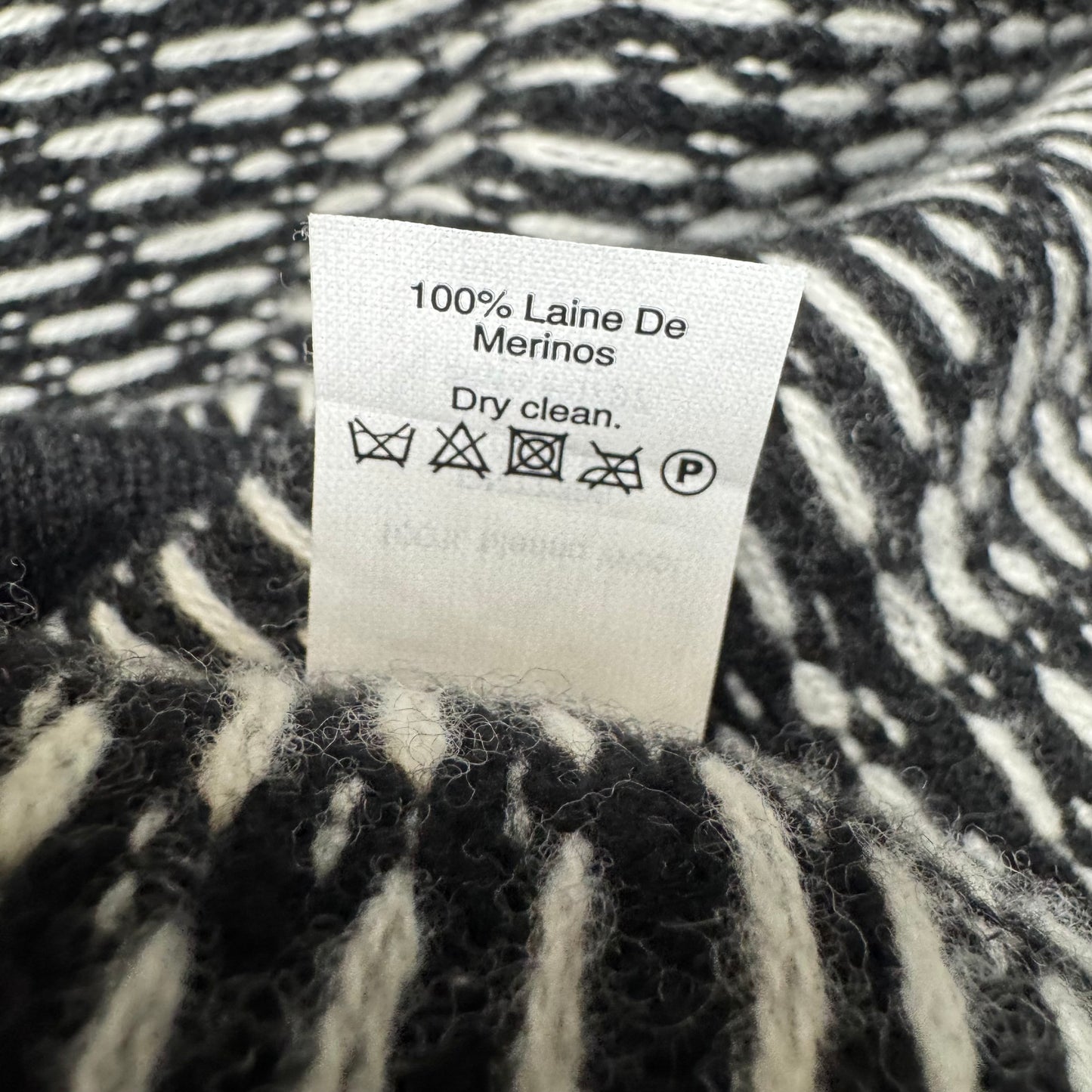 Merino Woolen Sweater Coat By Madewell In Black & White, Size: XXS/XS