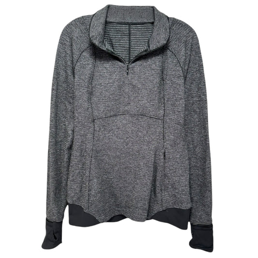 Runderful 1/2 Zip By Lululemon In Mini Check Pique Black Heathered Black / Black, Size: 10