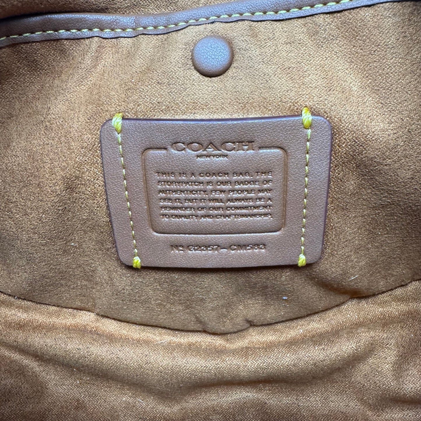 Mira Glovetanned Leather Handbag Designer By Coach, Size: Medium