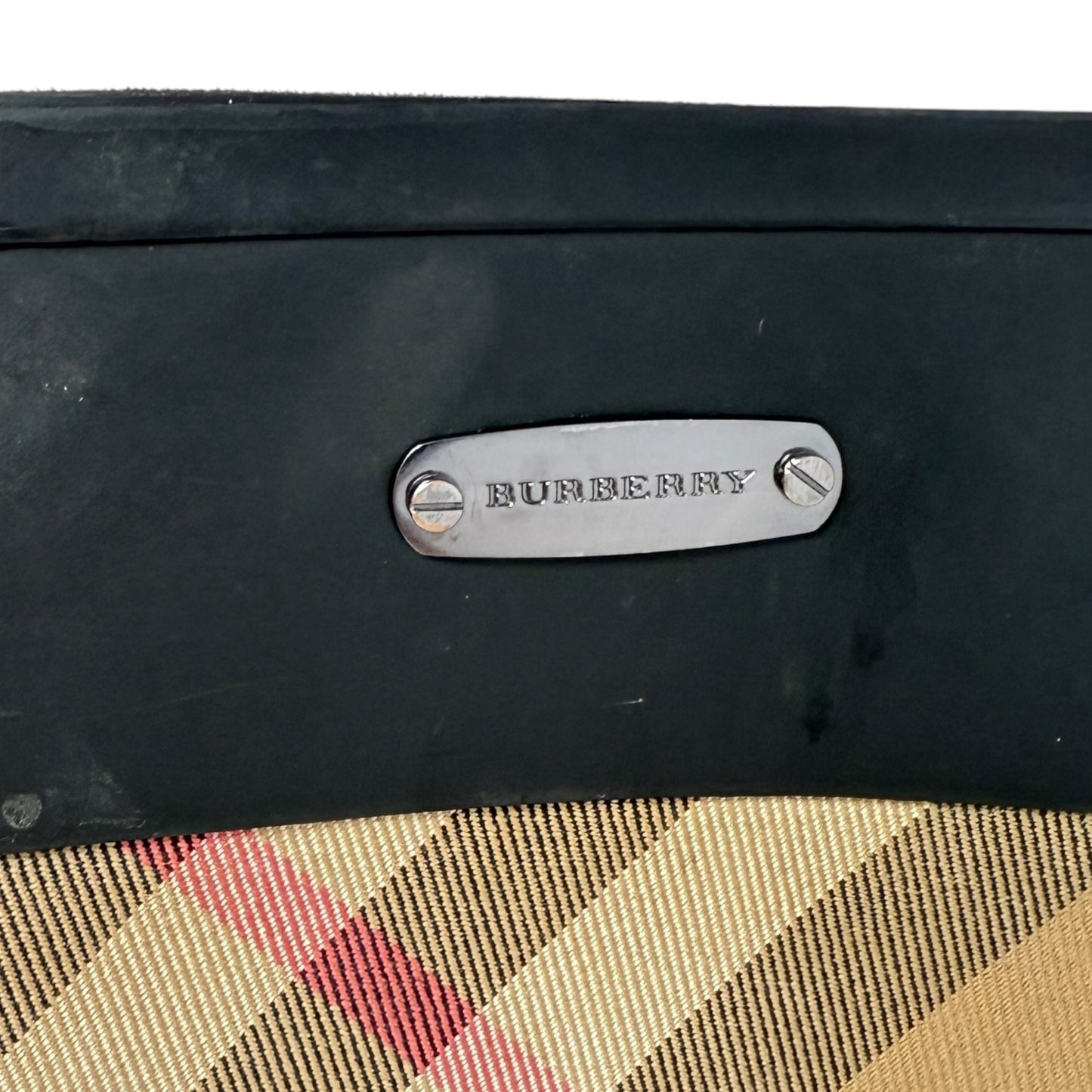 Clemence Rubber Rain Boots Luxury Designer By Burberry In House Check Black, Size: 7