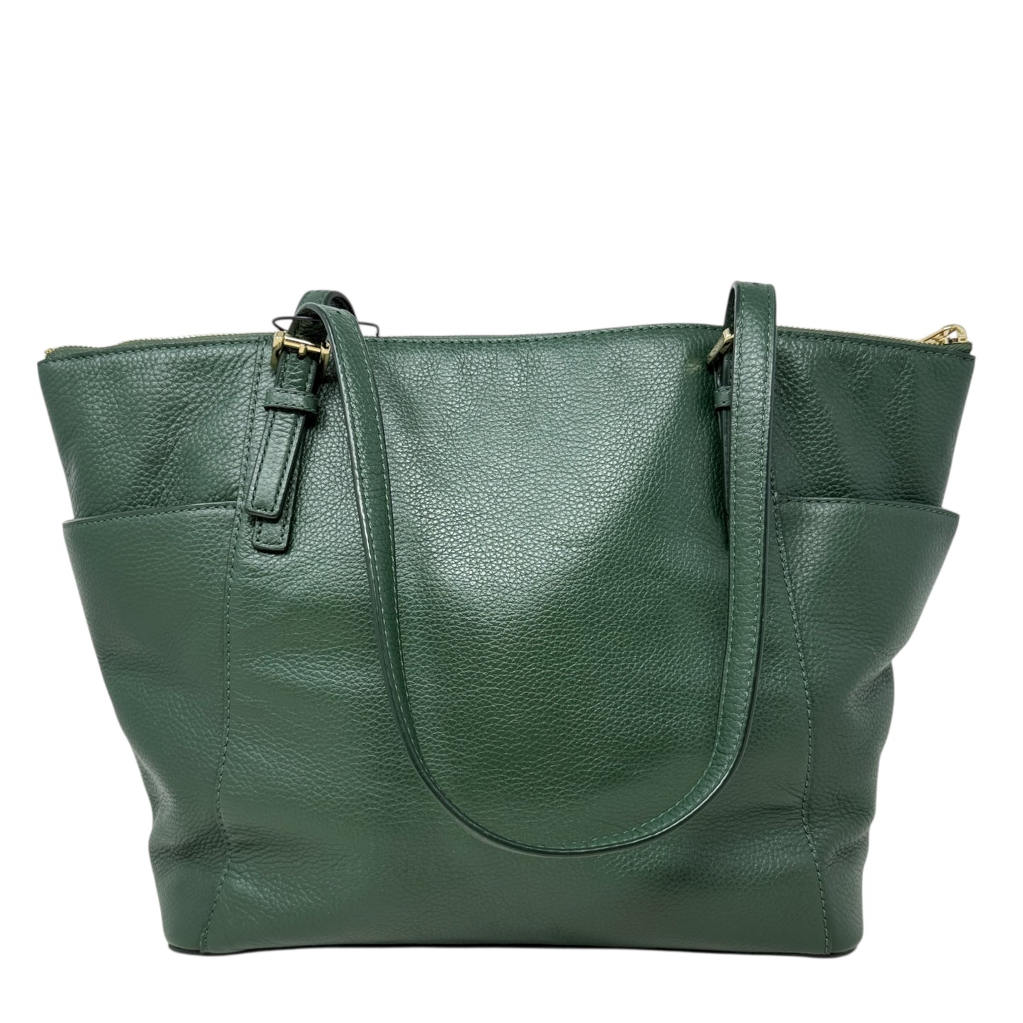 Jet Set Pebbled Leather Top Zip Tote Designer By Michael Kors, Size: Medium