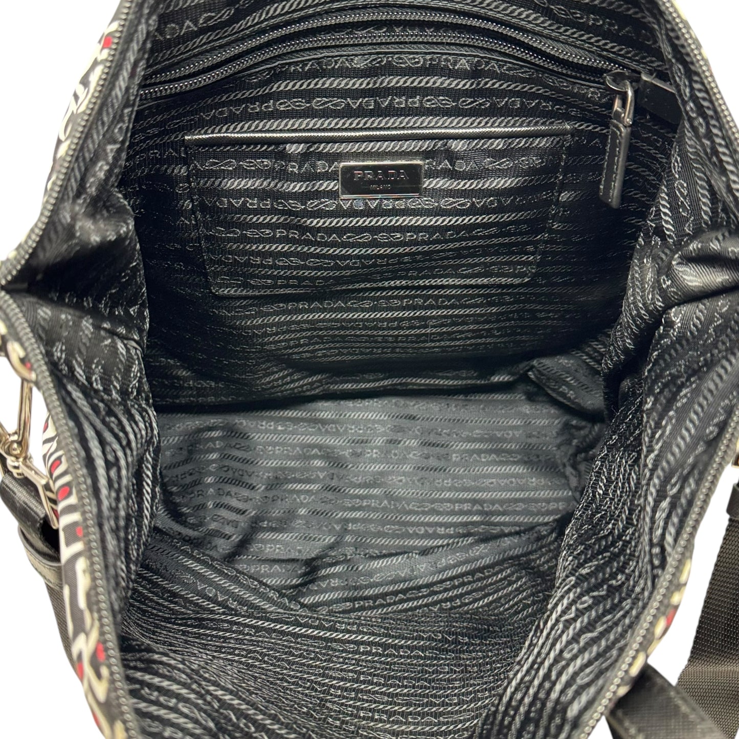 Tessuto Nylon Satchel Tote Luxury Designer By Prada, Size: Large