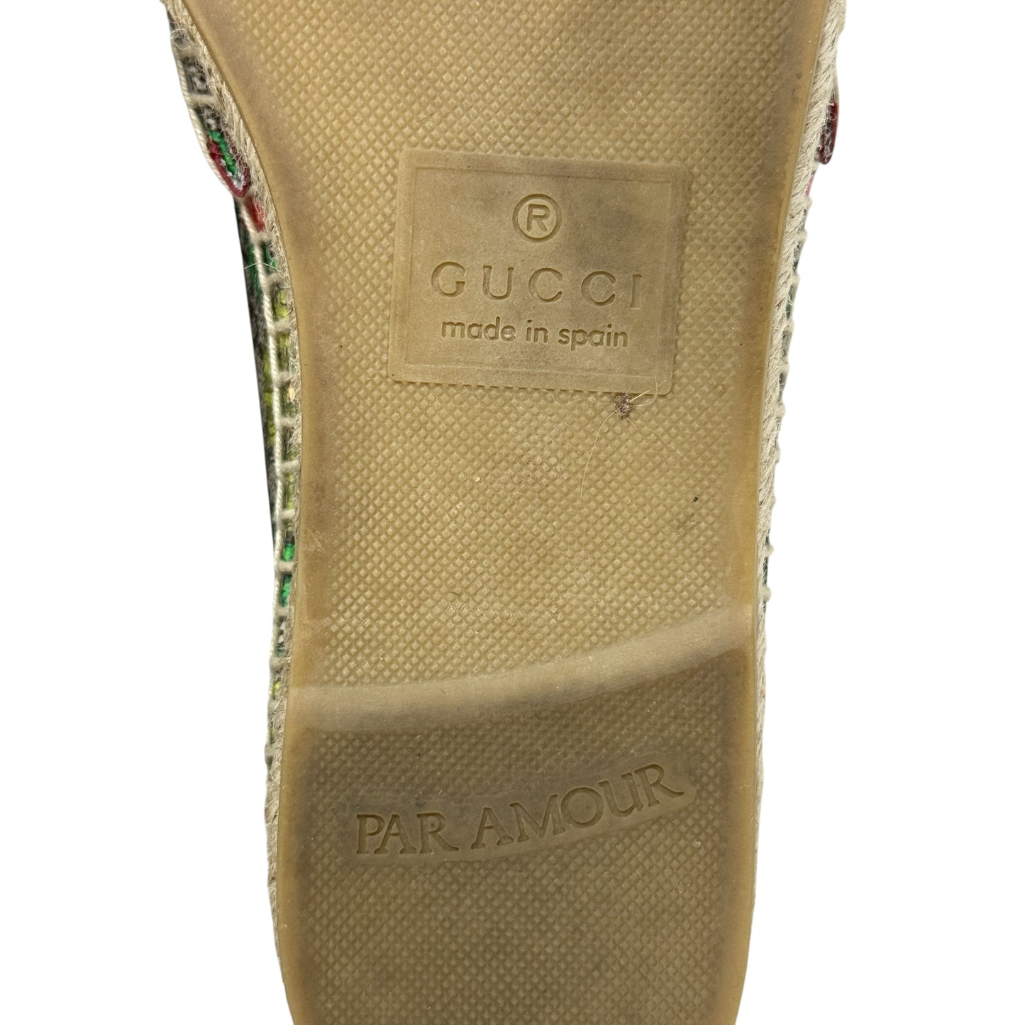 GG Supreme Monogram Flora Espadrilles In Coated Canvas Luxury Designer By Gucci In Floral Print, Size: 6 (36)