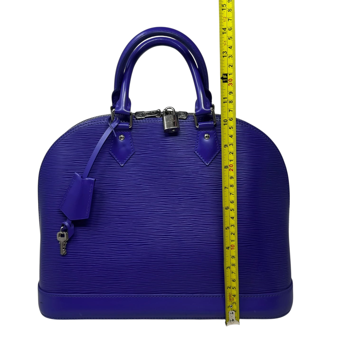 Alma MM Epi Figue Handbag Luxury Designer By Louis Vuitton, Size: Medium