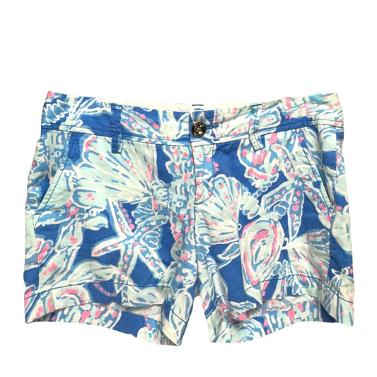 Callahan Shorts Designer By Lilly Pulitzer In Bay Blue & Into The Deep, Size: 0