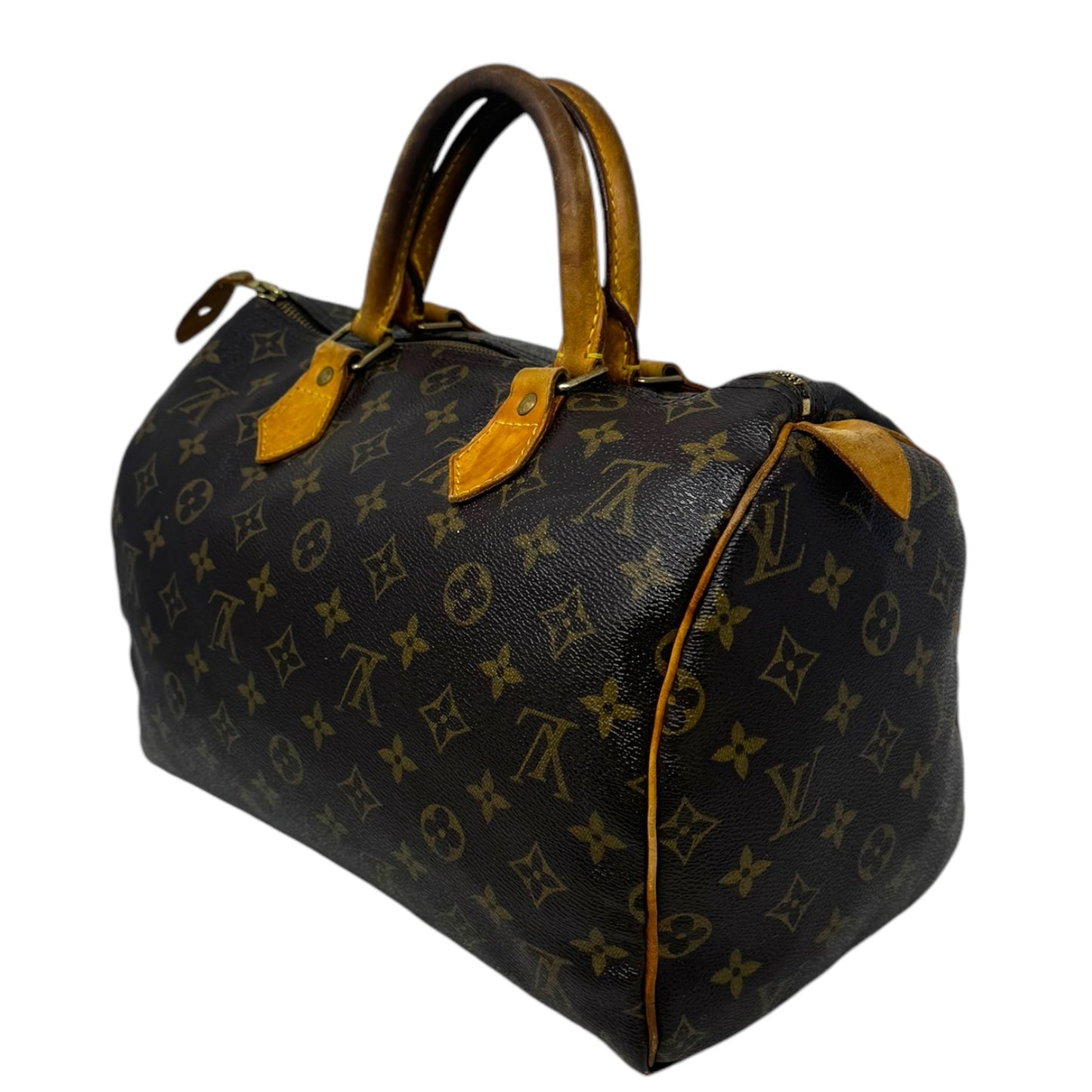 Speedy 30 Monogram Canvas Satchel Luxury Designer By Louis Vuitton, Size: Medium