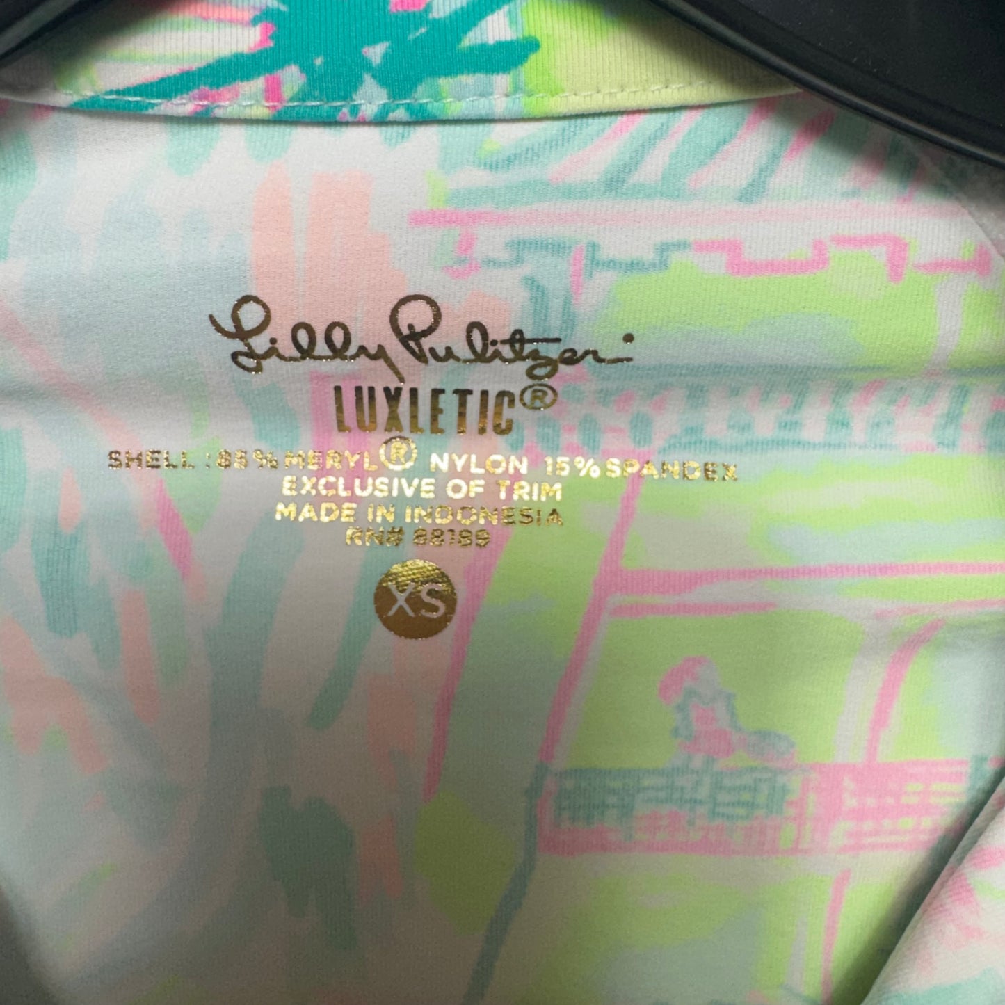 Hadlee Athletic Jacket Designer By Luxletic Lilly Pulitzer In Green & Yellow, Size: Xs