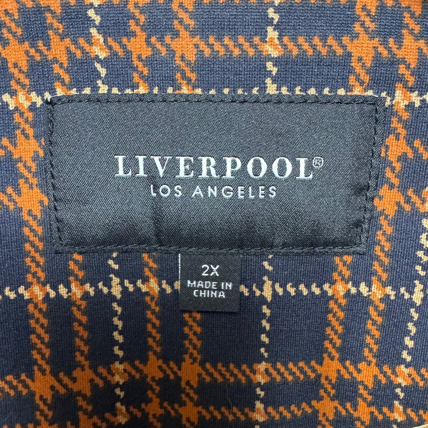 Jacket Other By Liverpool In Plaid Pattern, Size: 2X