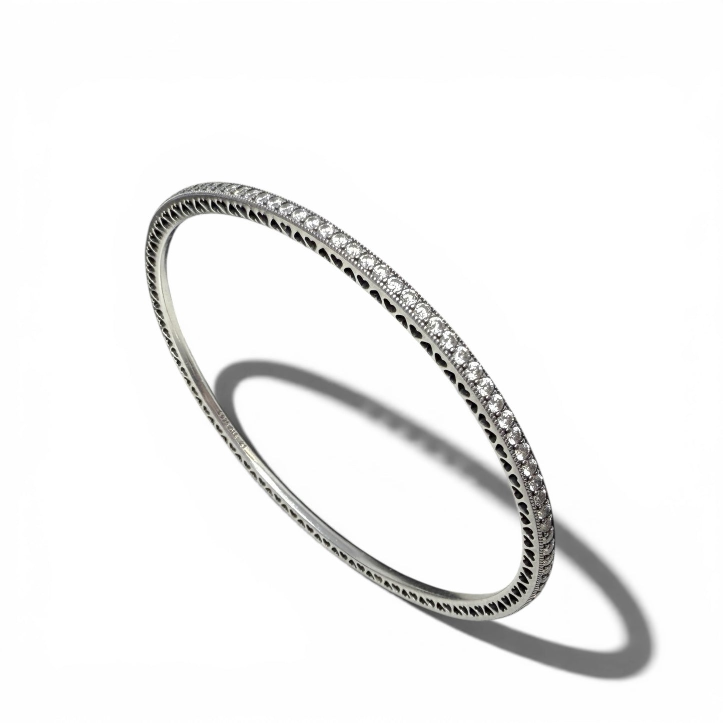 Twinkling Forever Sterling Silver & CZ Bangle Bracelet By Pandora