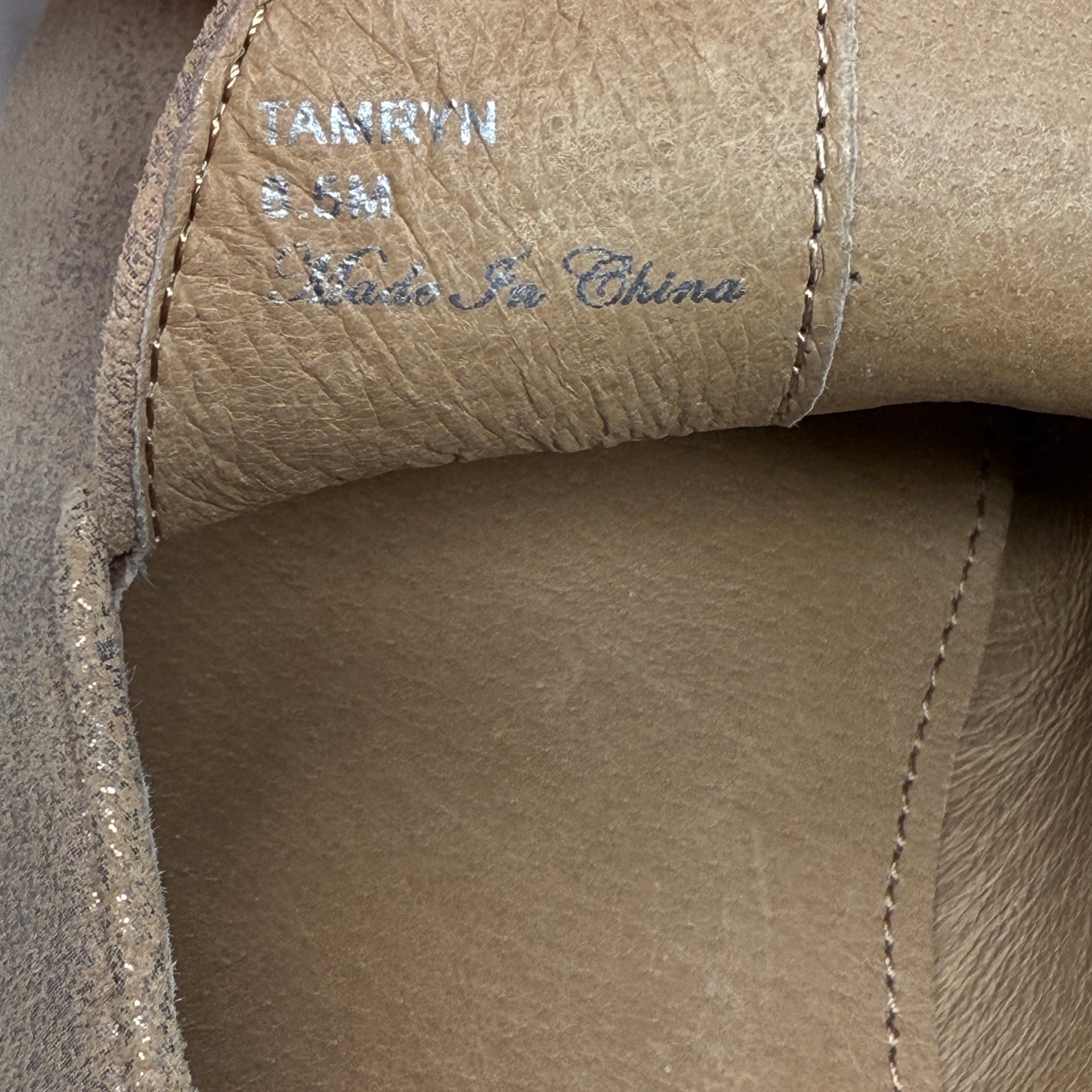 Tamryn Brushed Metallic Suede Loafers By Donald Pliner In Bronze, Size: 8.5