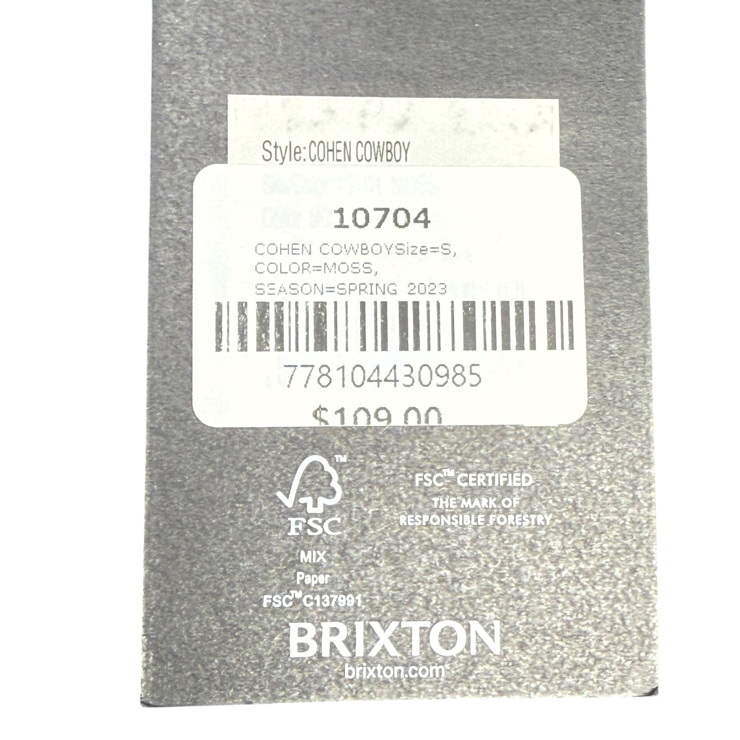 Cohen Cowboy Hat By Brixton