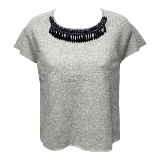 Top Short Sleeve By Milly In Grey, Size: S