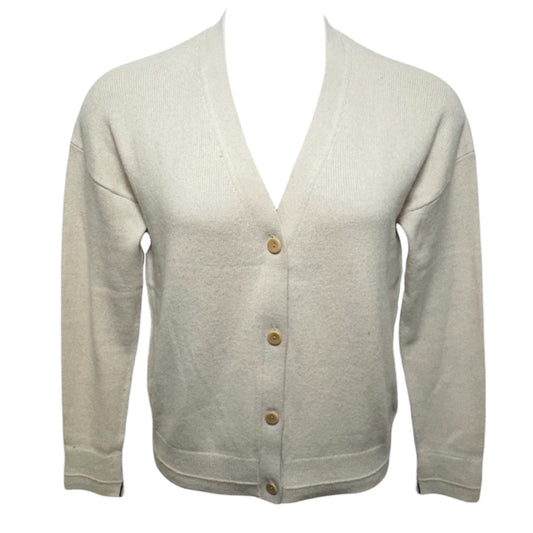 Organic Cotton & Recycled Cashmere Cardigan By Maria McManus In Black & Tan, Size: M