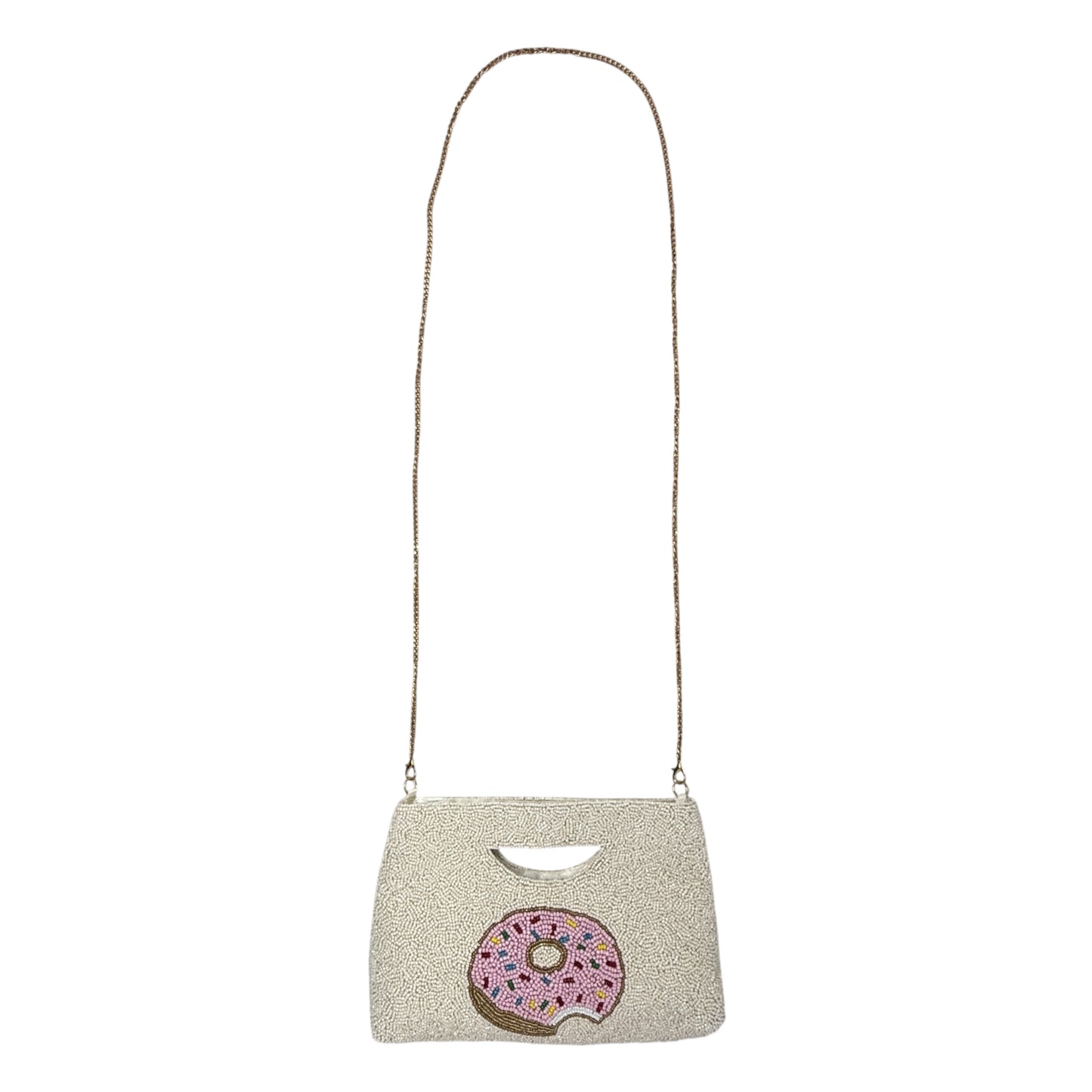 Beaded Donut Clutch Evening Bag  By Rachel Zoe, Size: Small