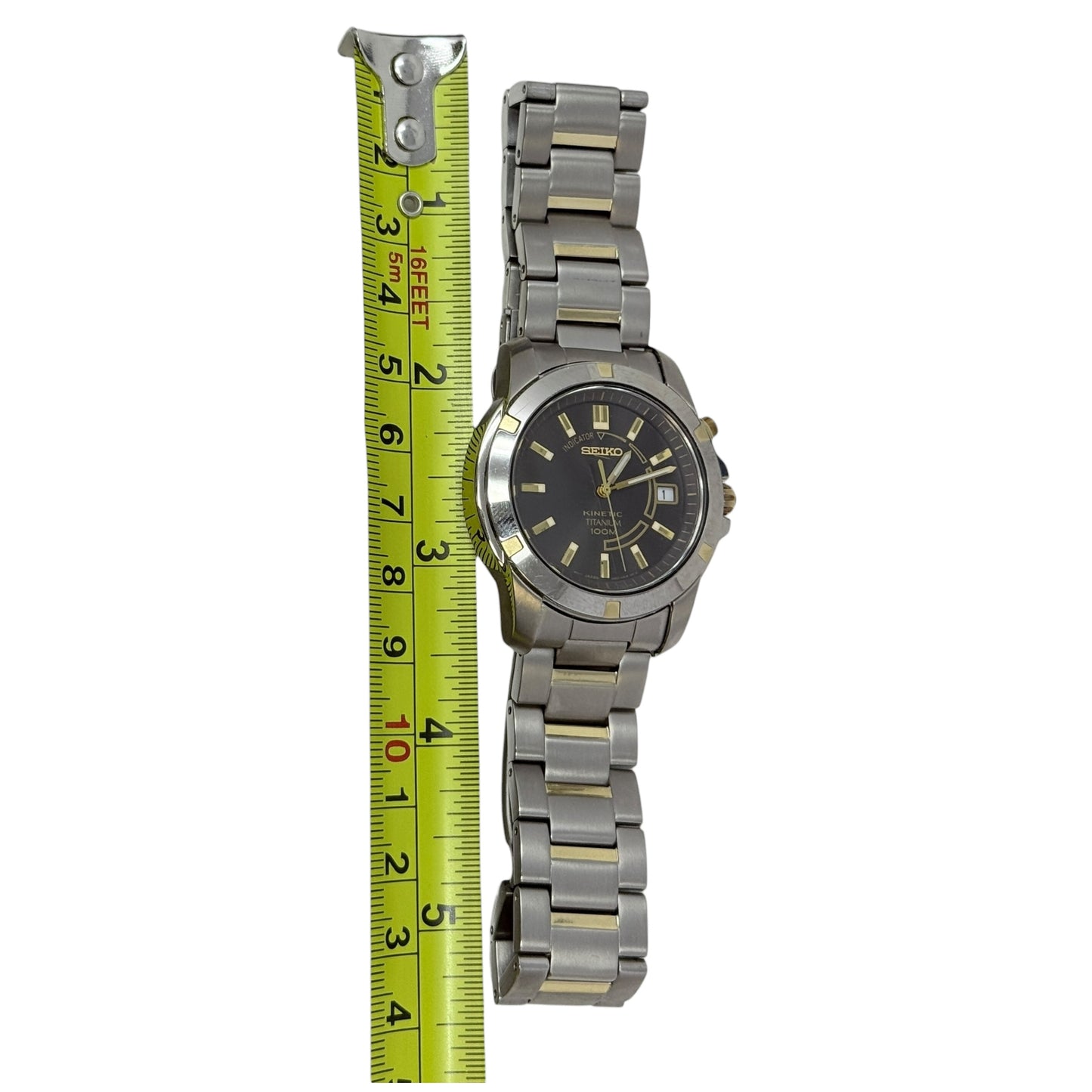 Kinetic 5M62 Titanium Dress Watch By Seiko, Size: Large