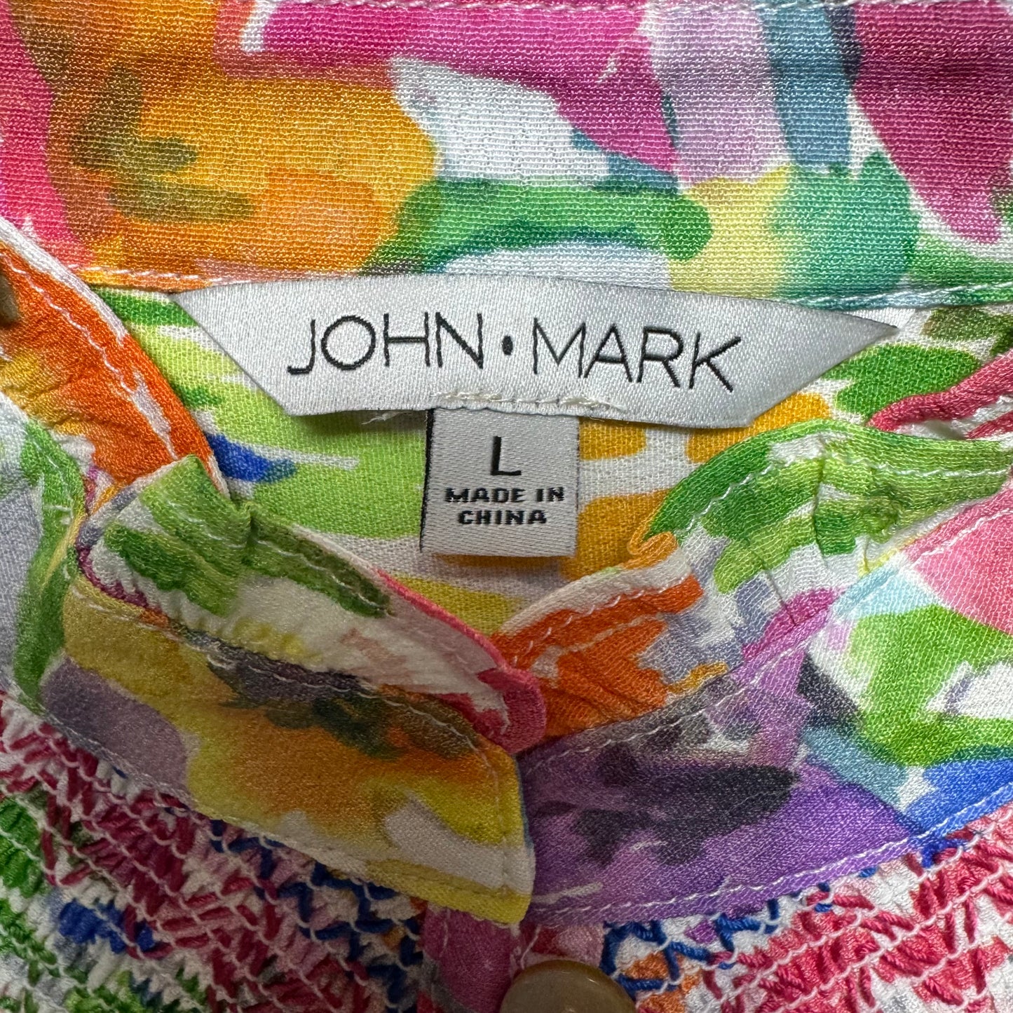 Spring Time Top Long Sleeve By John Mark In Floral Print, Size: L