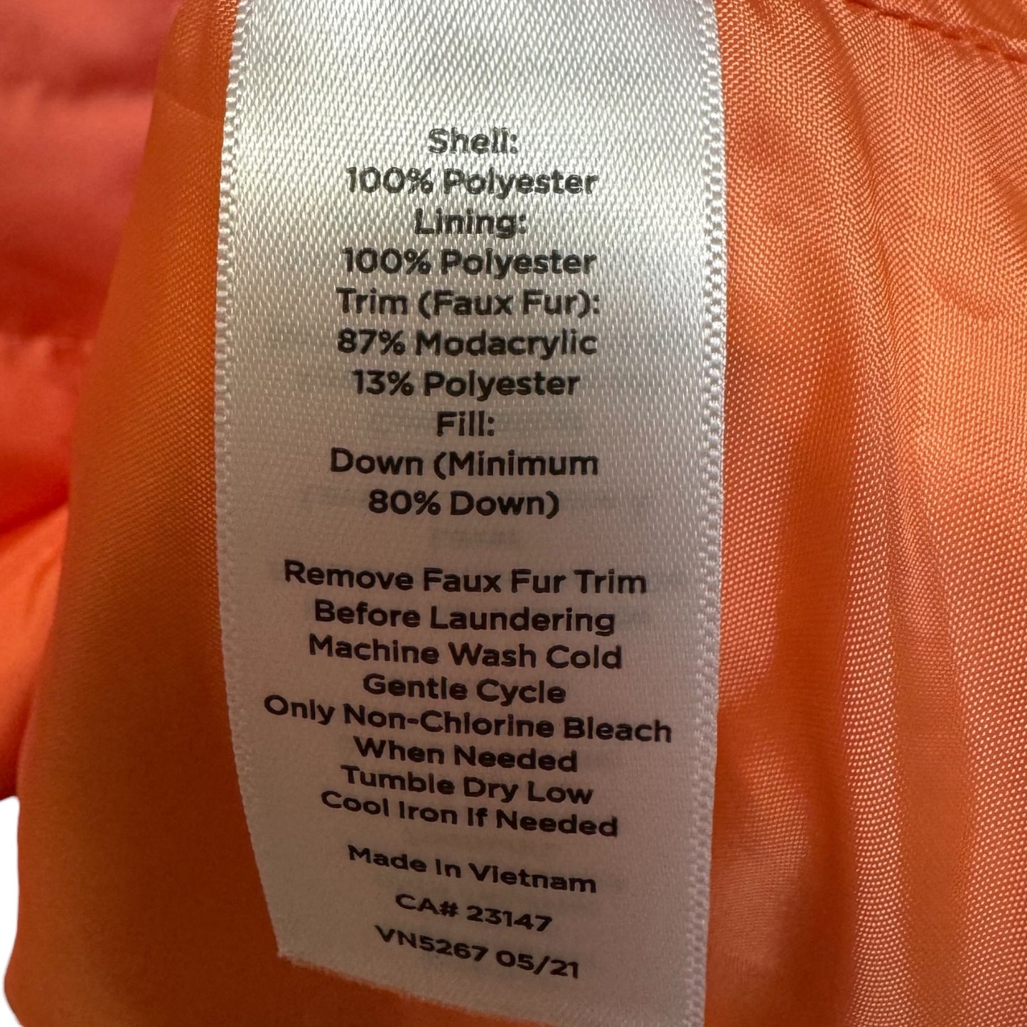 Vest Puffer & Quilted By Talbots In Orange, Size: Xs