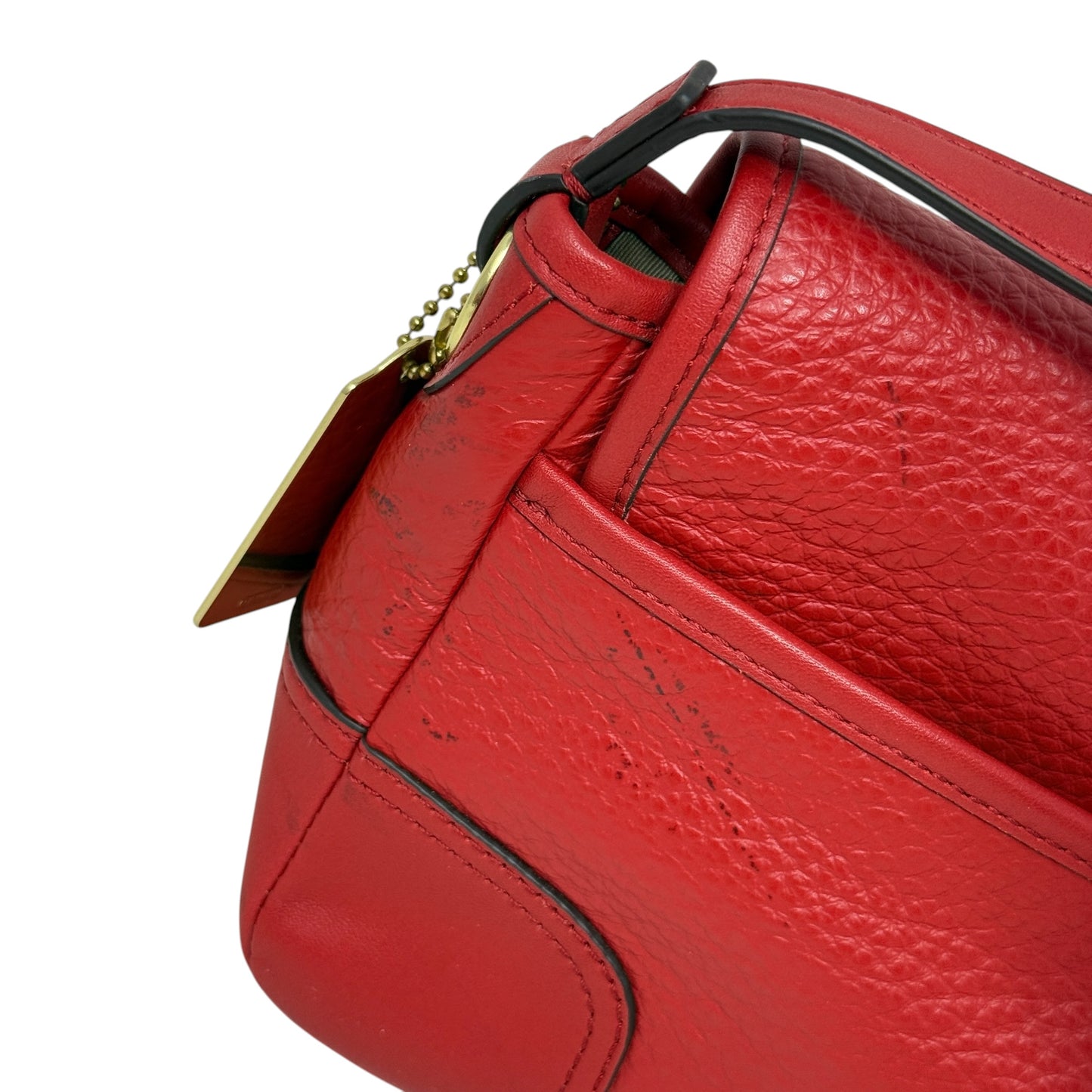 Hadley Luxe Grain Leather Field Crossbody Bag Designer By Coach, Size: Large