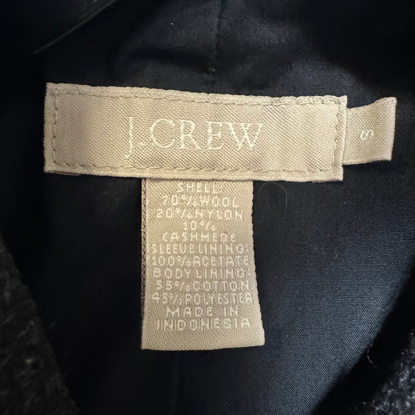Double Breasted Wool Blend Peacoat By J. Crew In Grey, Size: S