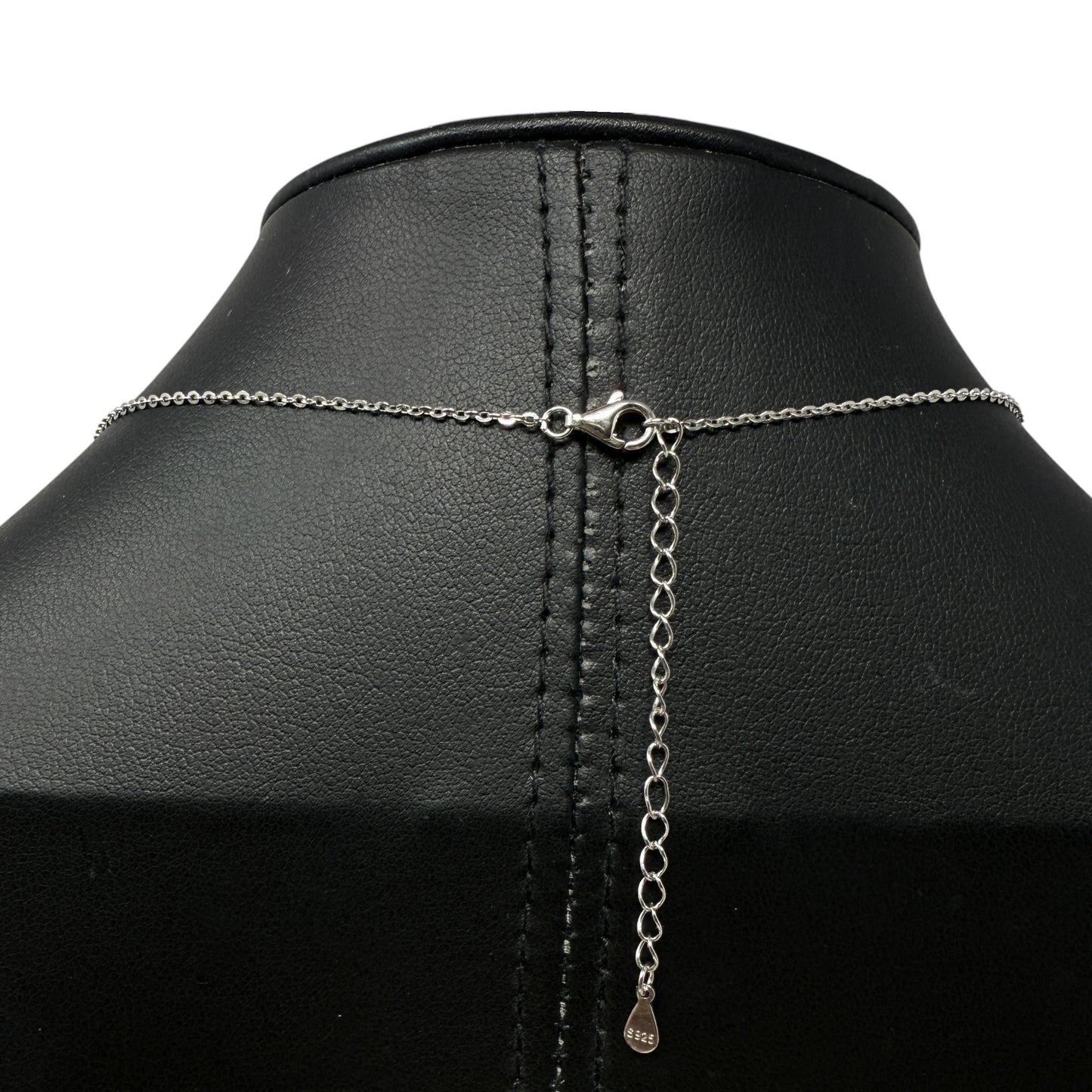 Sterling Silver, Pearl & Pave CZ Earrings & Necklace Set
