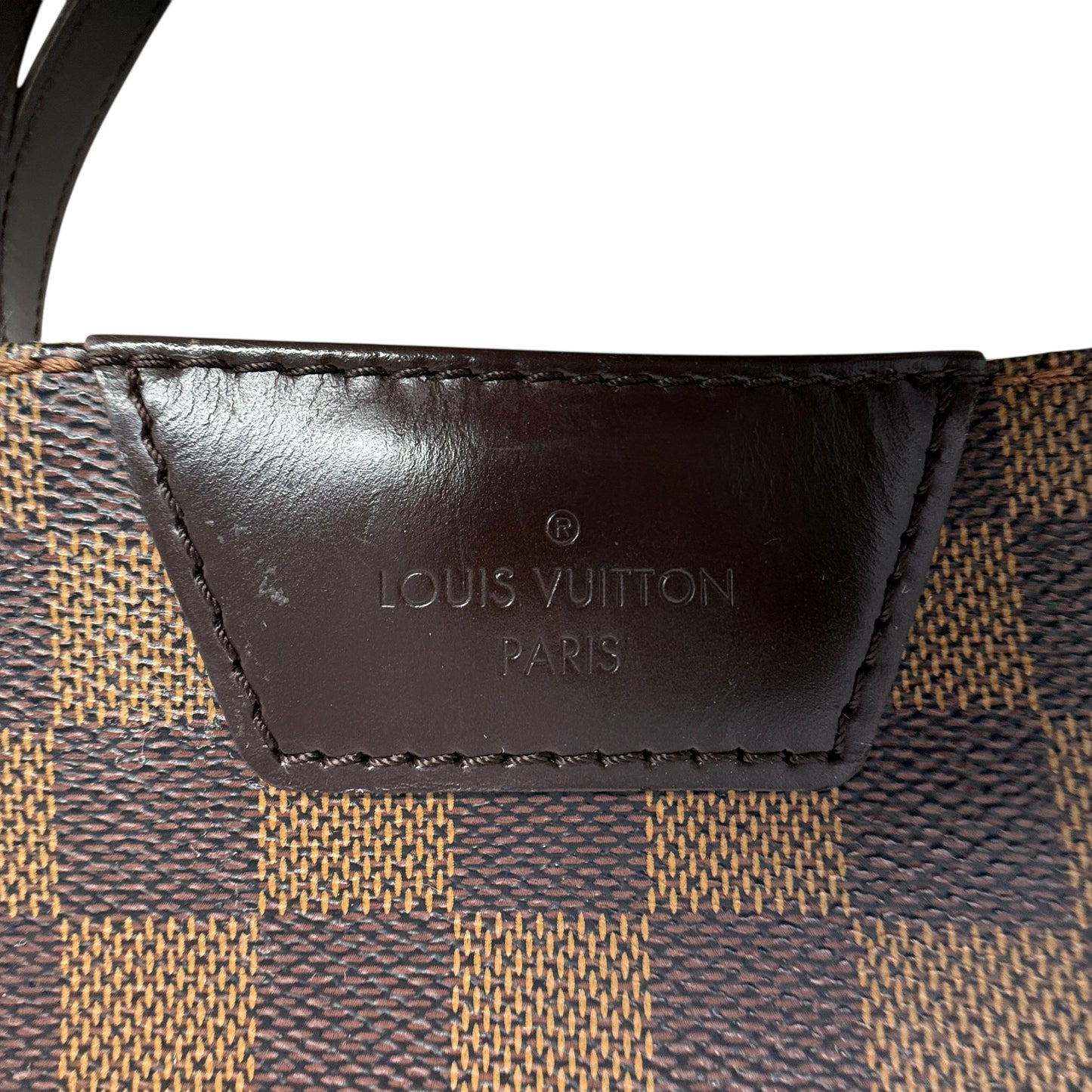 Cabas Rivington Tote In Damier Ebene Canvas Luxury Designer By Louis Vuitton, Size: Large