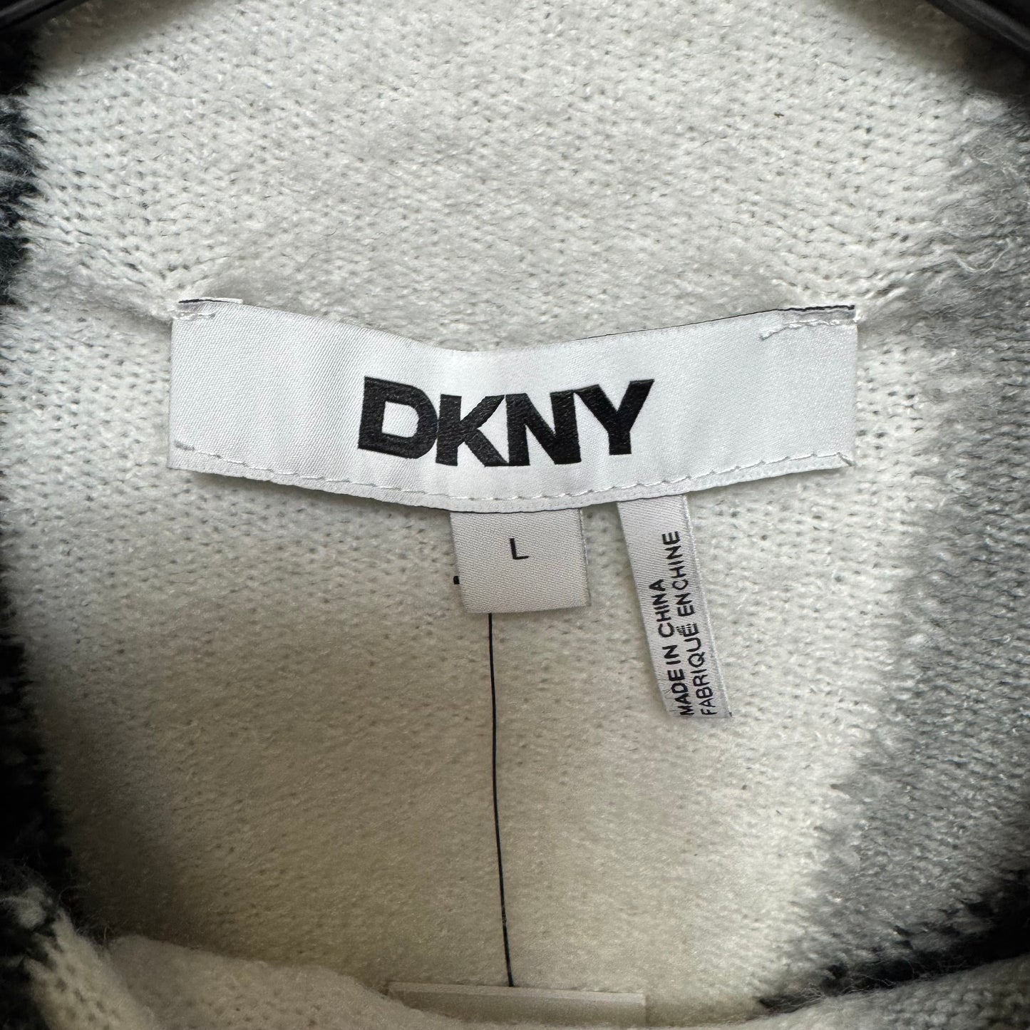 Sweater By Dkny In Dark Charcoal Grey mlt, Size: L